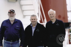 Ken Johnson (L), Allan Geraldene (M), Les Thomas R)