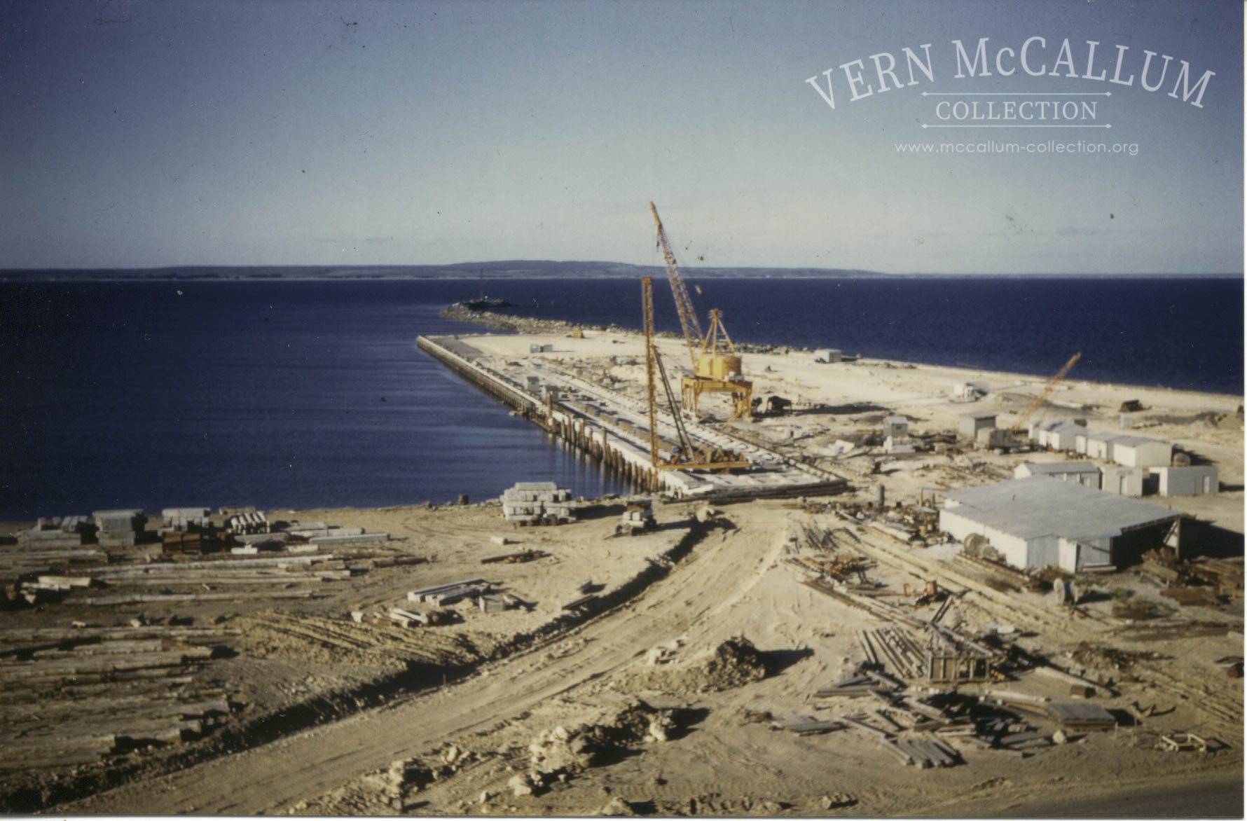 Construction of the K.S. Anderson wharf, Portland.
