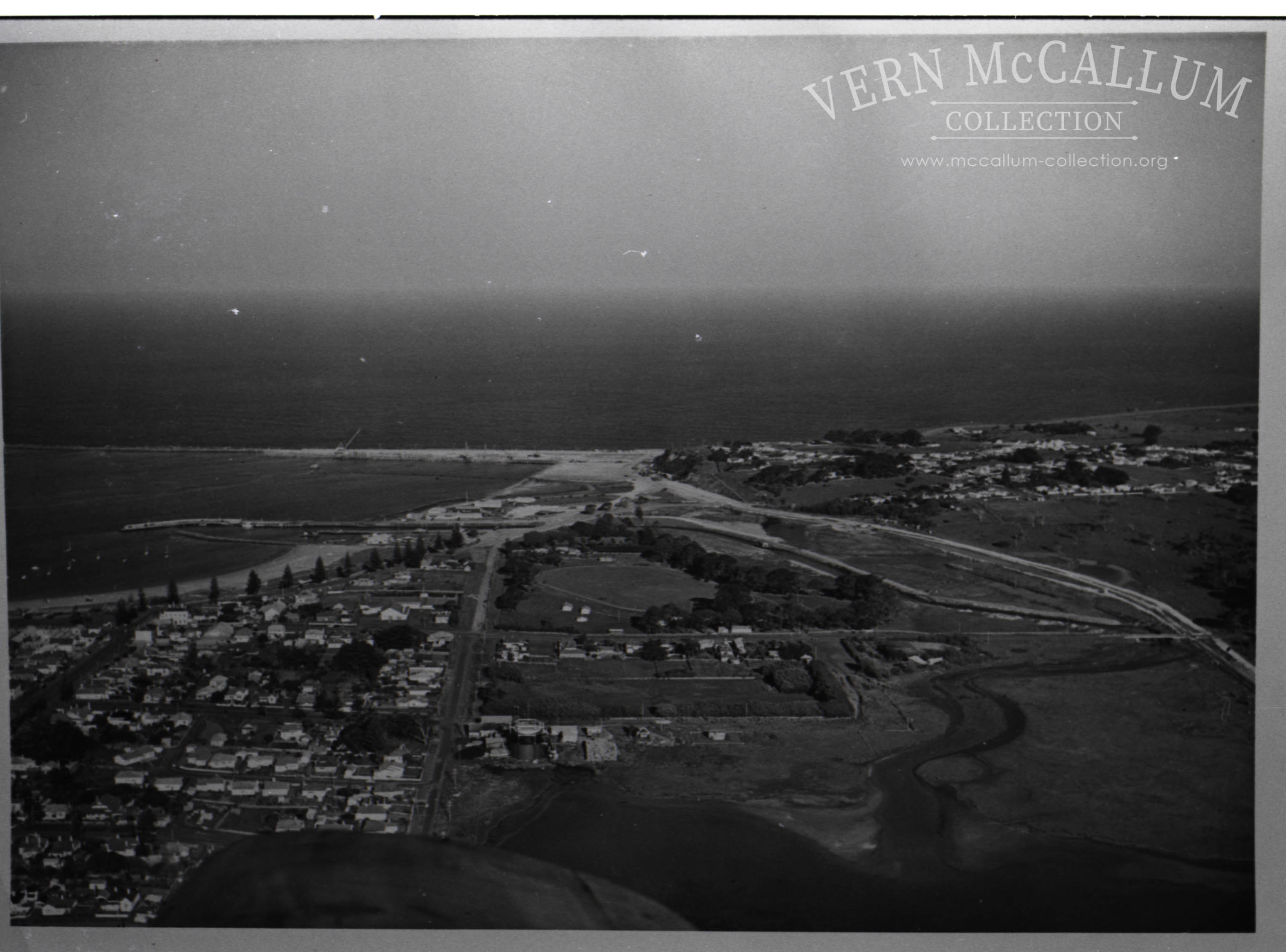 Aerial photo of Portland Harbour.