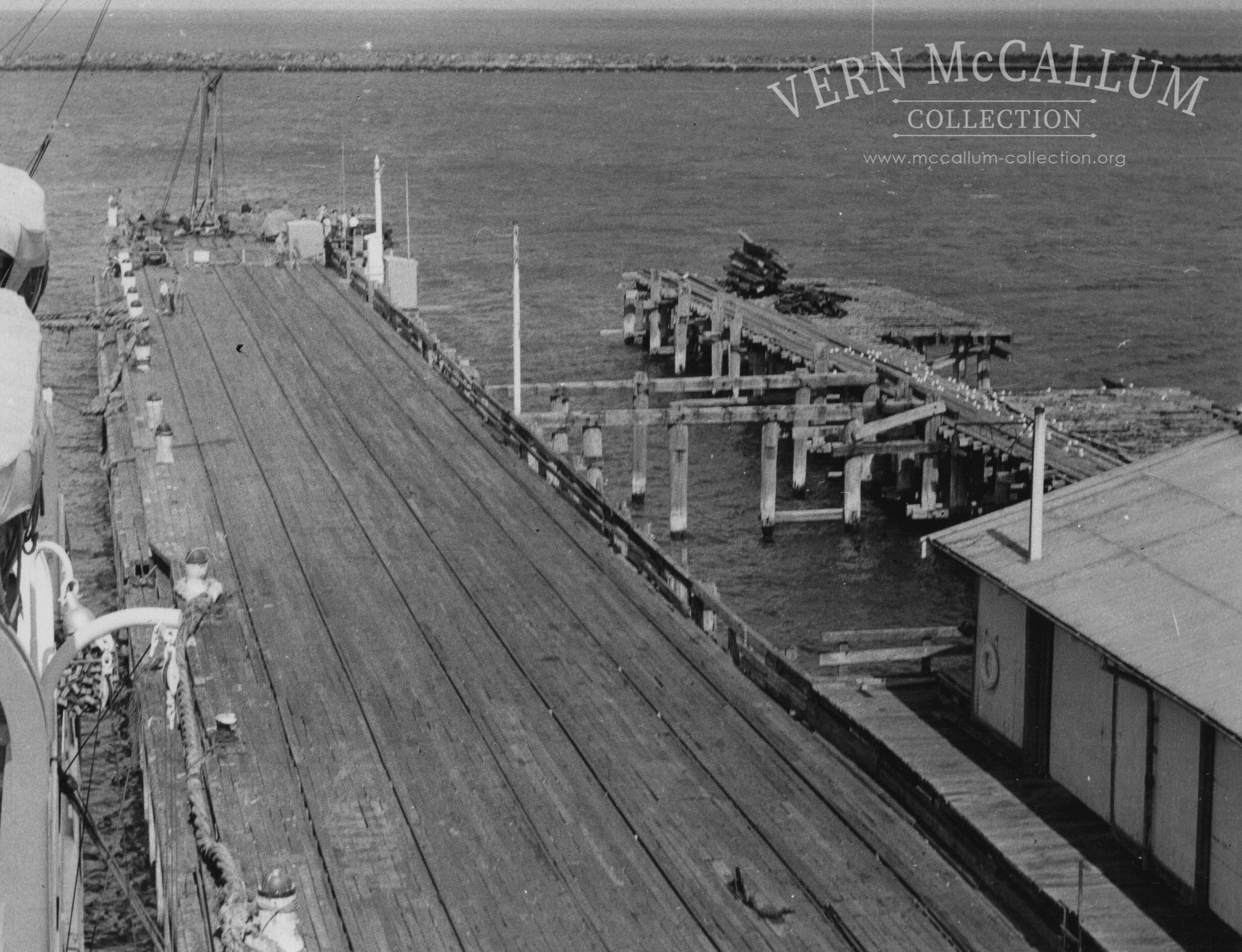 Demolishing of the ocean pier, Portland.
