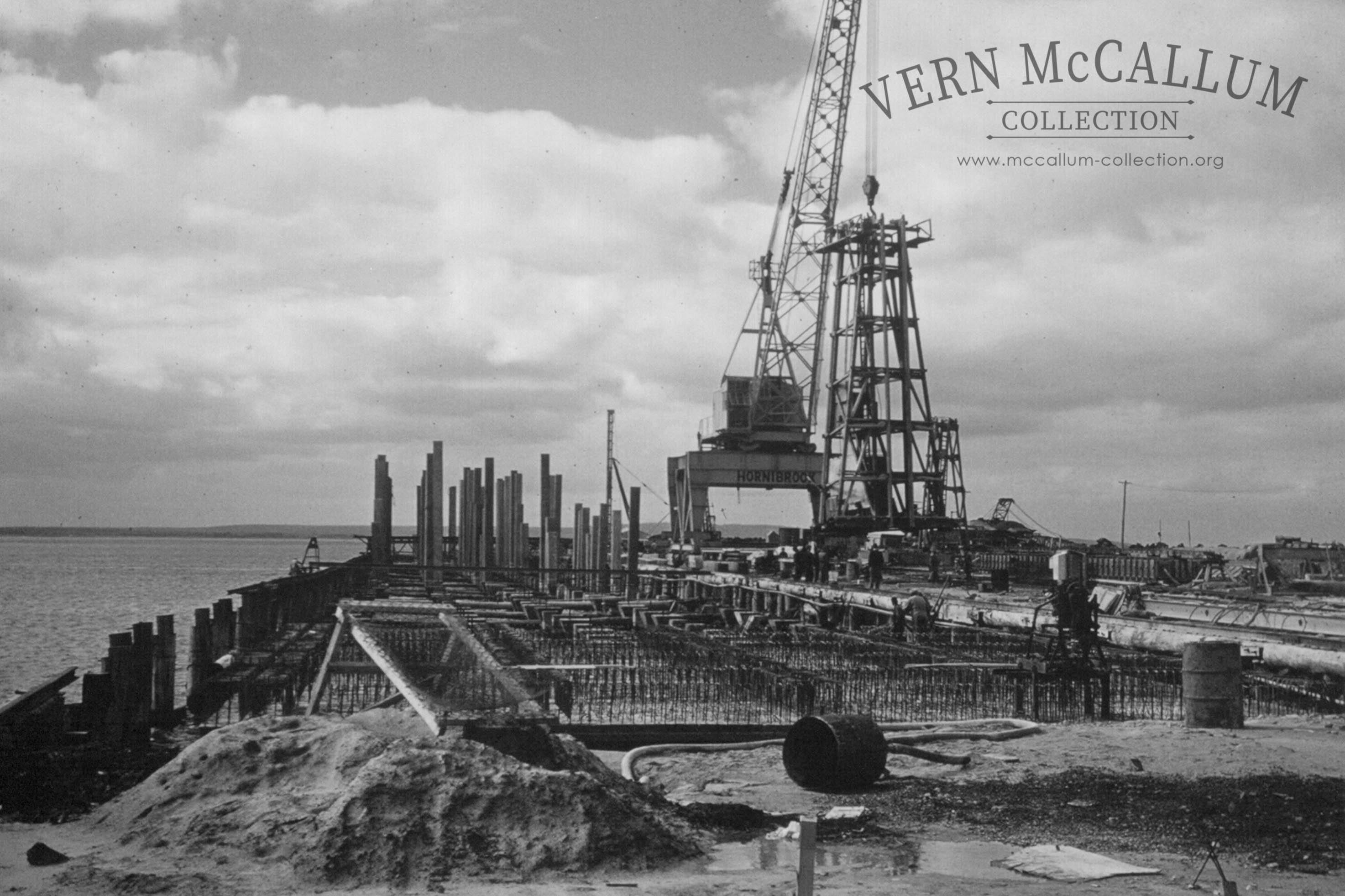 Construction of K.S. Anderson wharf.