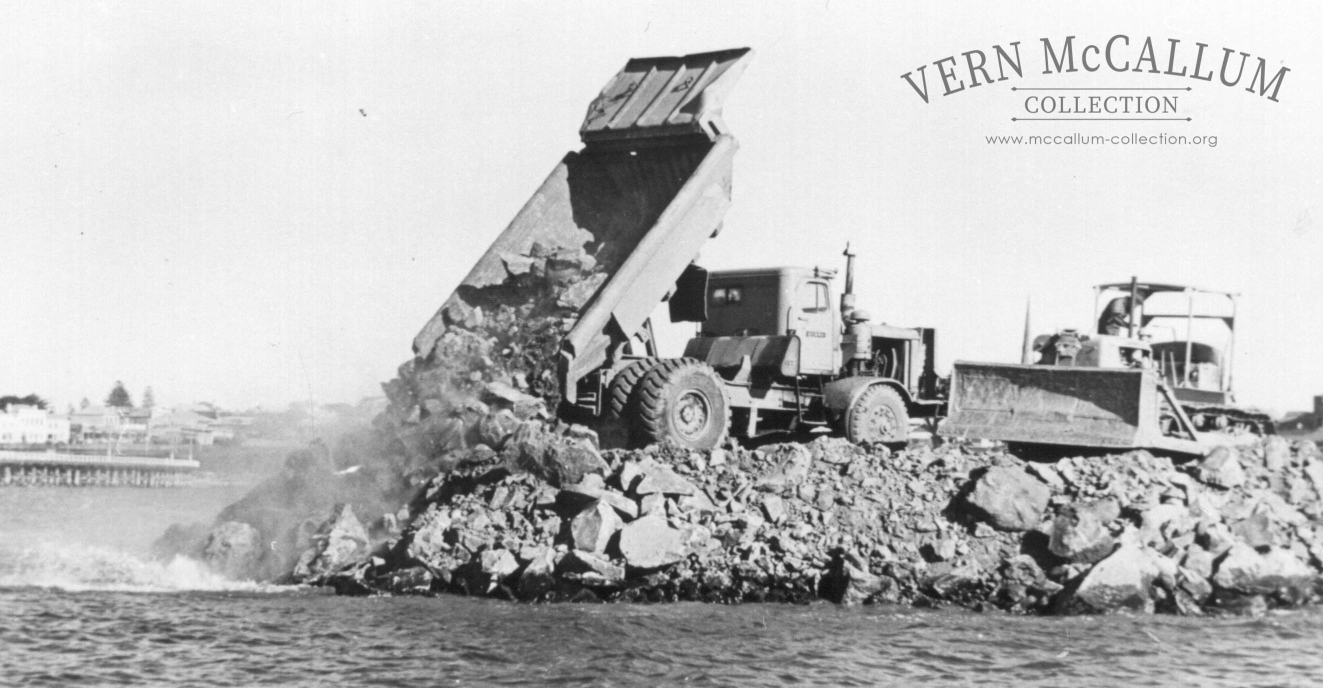 Tipping rock for Lee Breakwater.