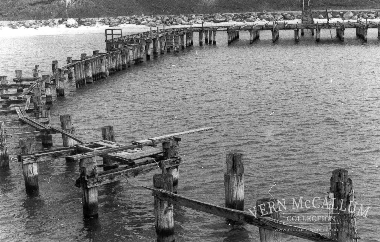 Remains of the third baths showing the old diving board. Portland, 1970.