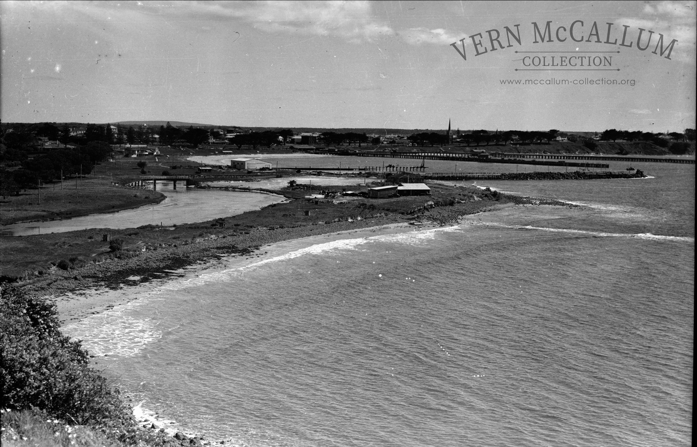 A view of Portland harbour prior to the building of the port.