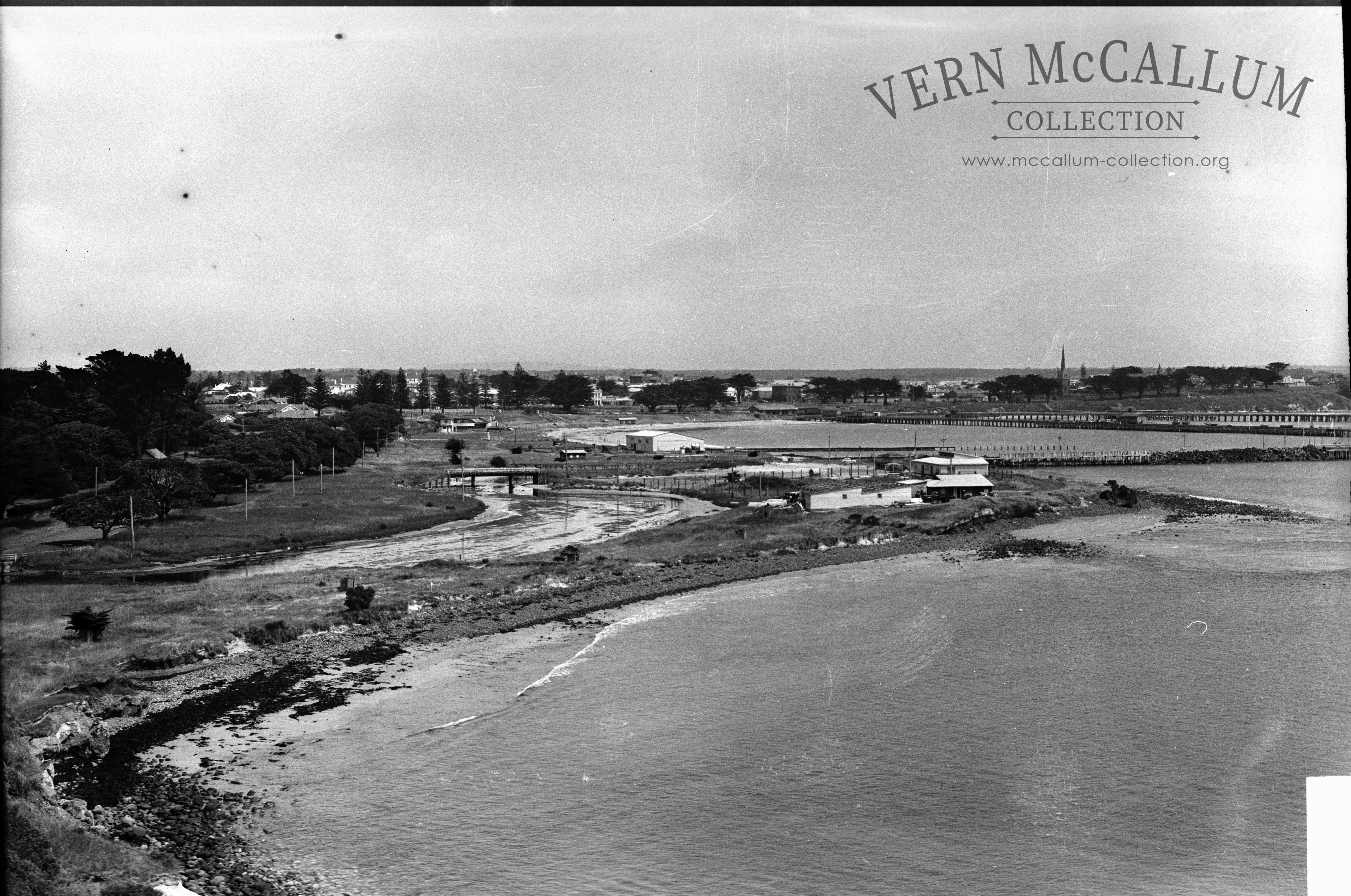 A view of the harbour prior the building the port.