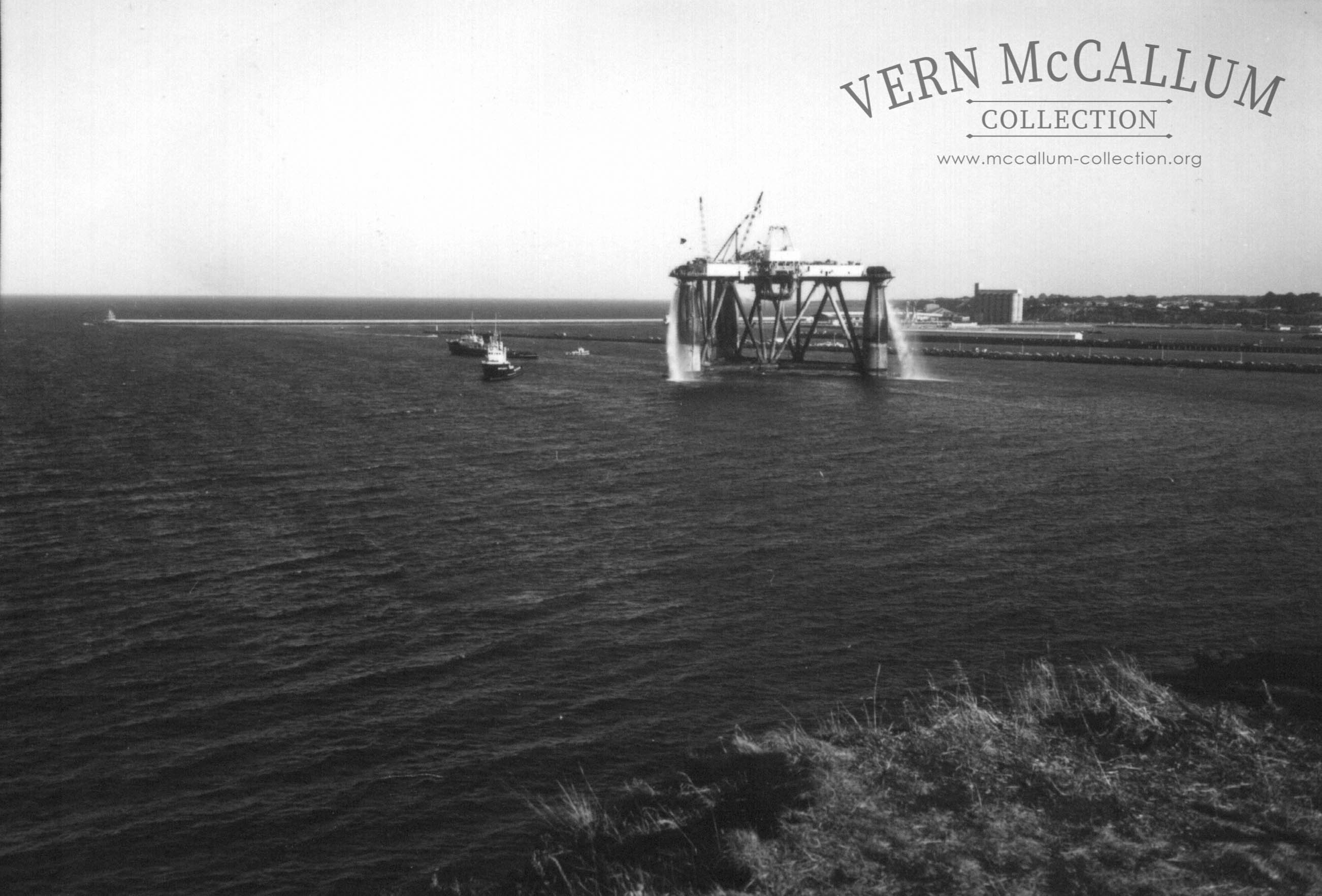 The Sedco oil rig in for repairs.