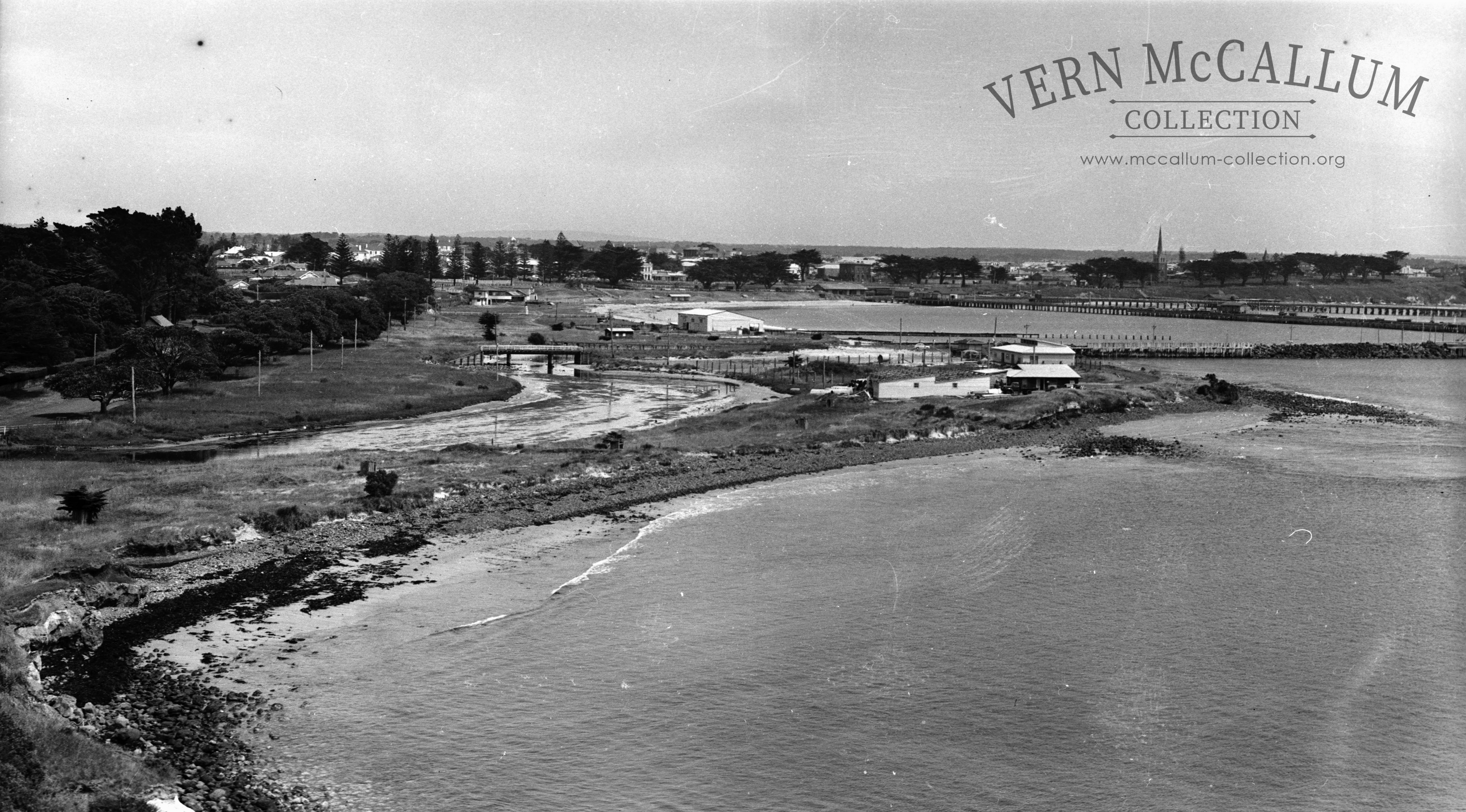 Before the Construction of the Port had commenced. Note the canal before it was re-routed.