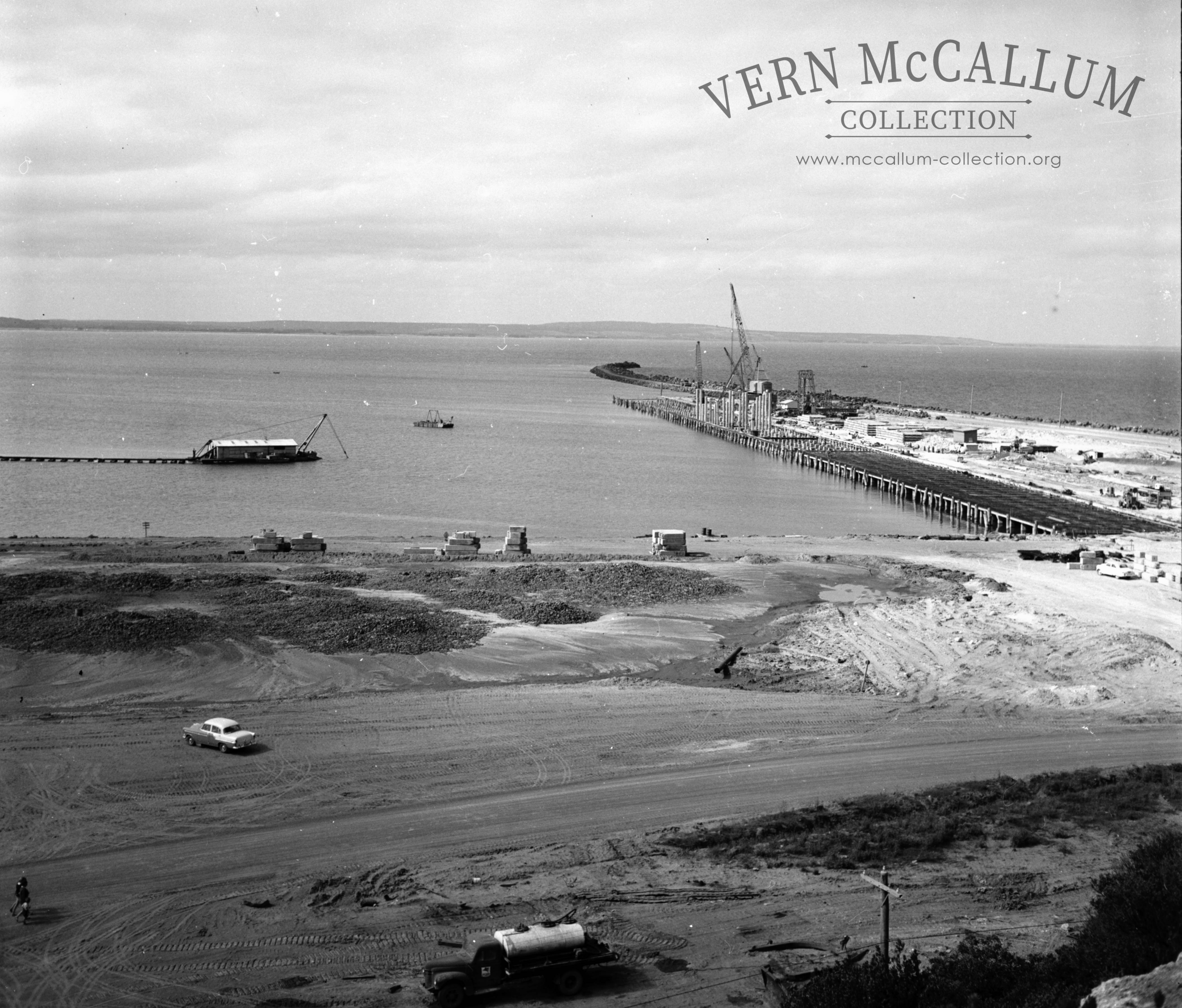 The K S Anderson wharf being constructed.