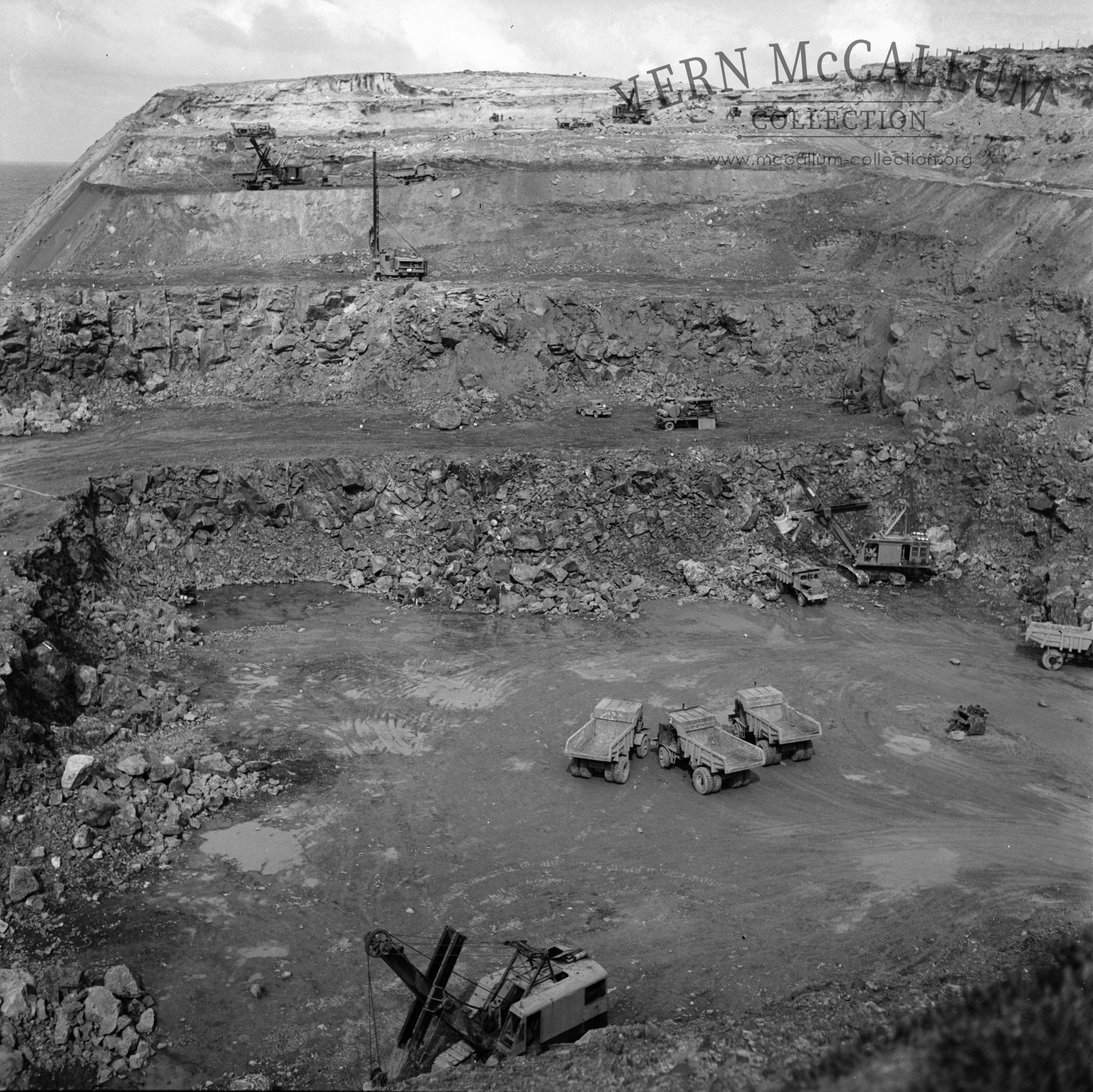 At work at the Cape Grant quarry.