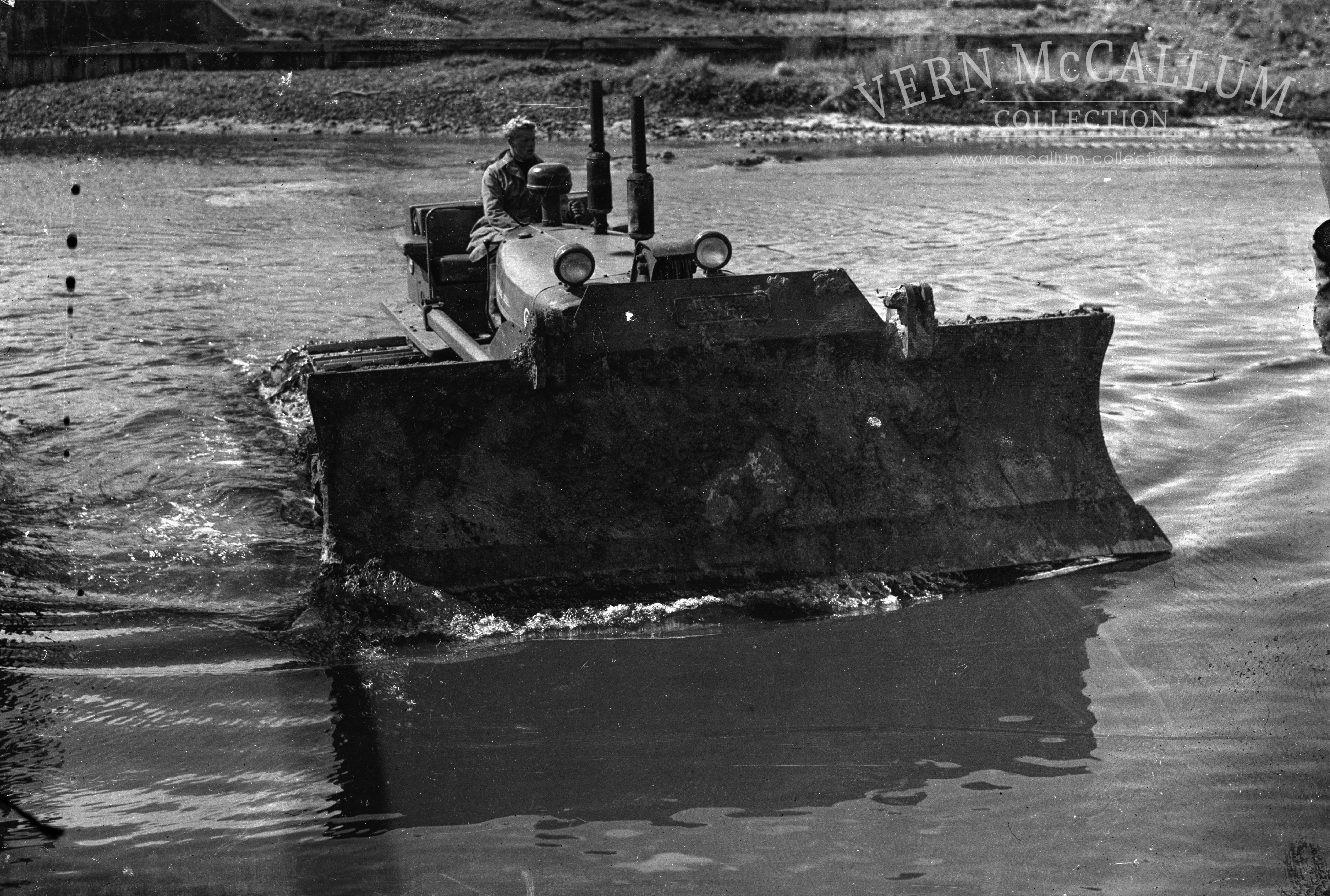 The dozer crossing the creek before it became the canal the driver was Eric Cooper.