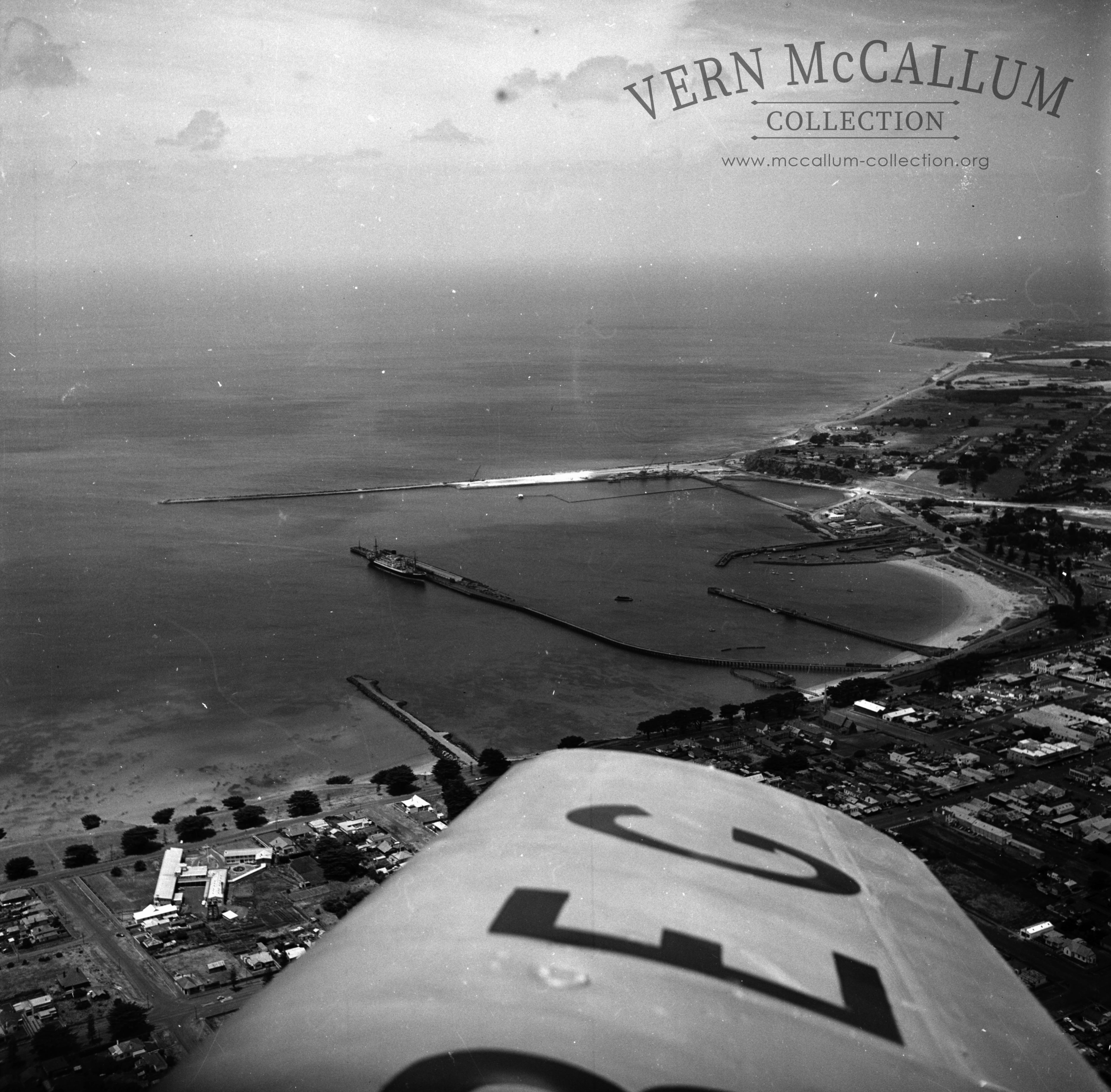 Aerial view of the port.