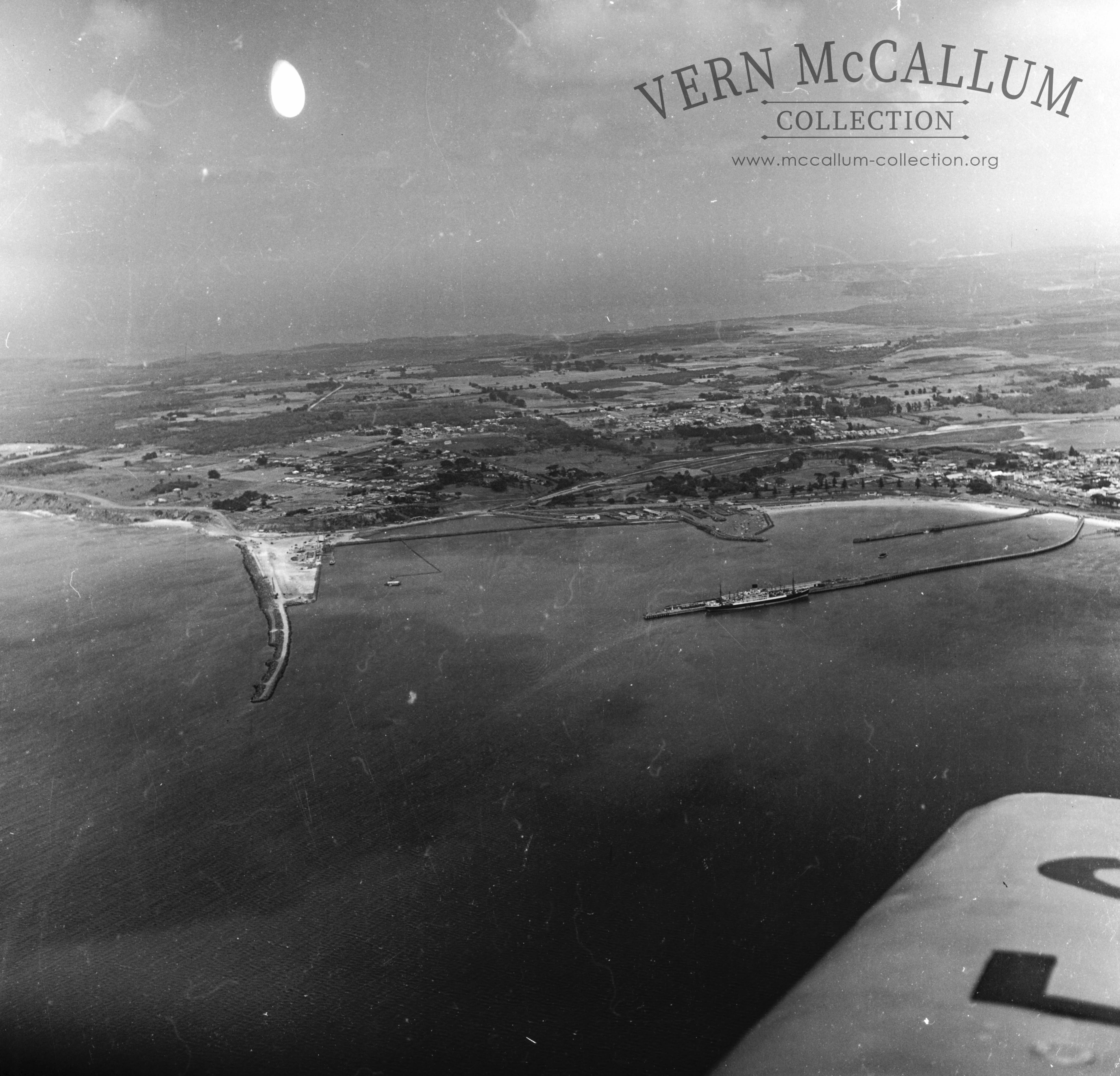 Aerial view of the port.