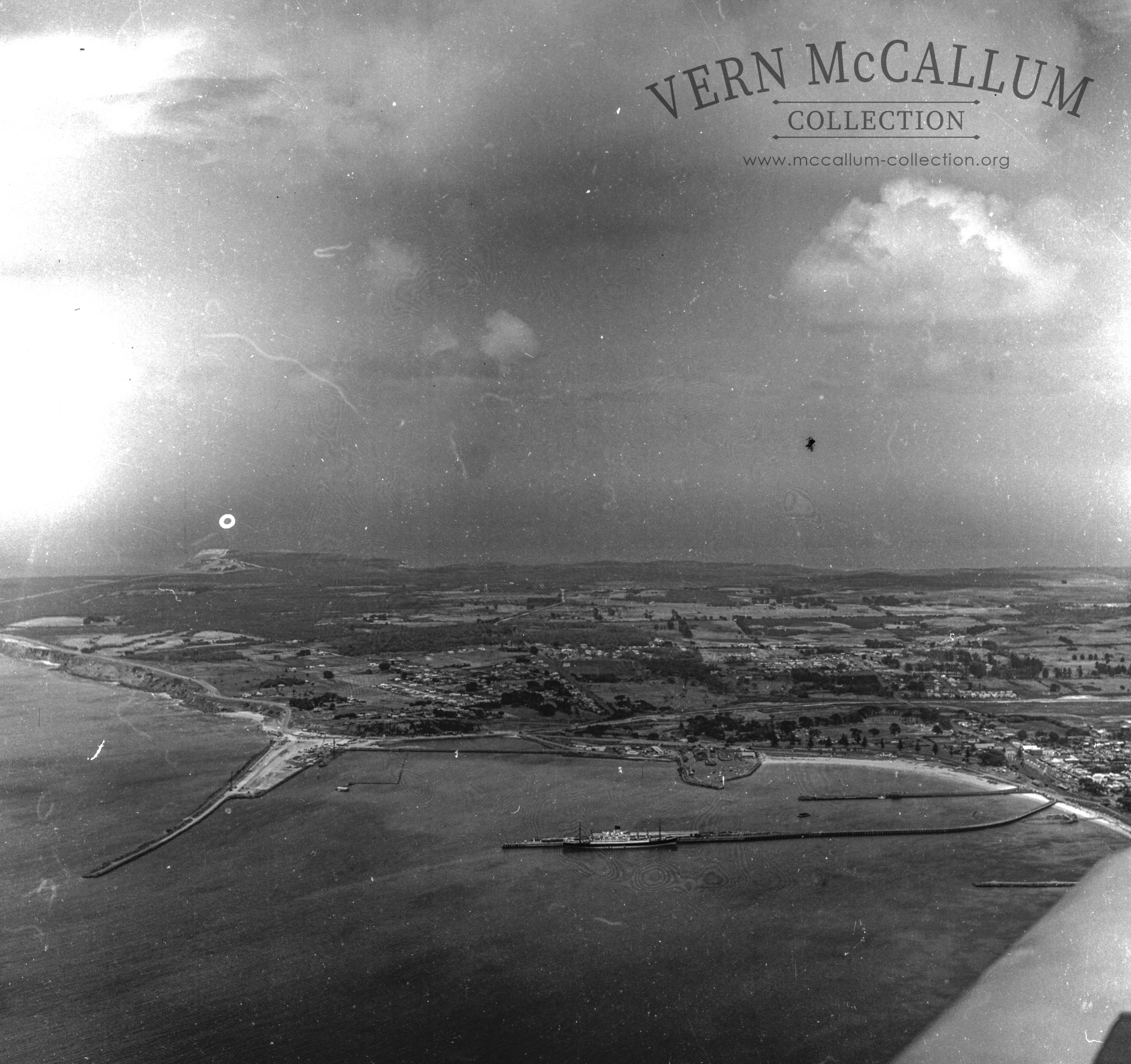 Aerial view of the port.