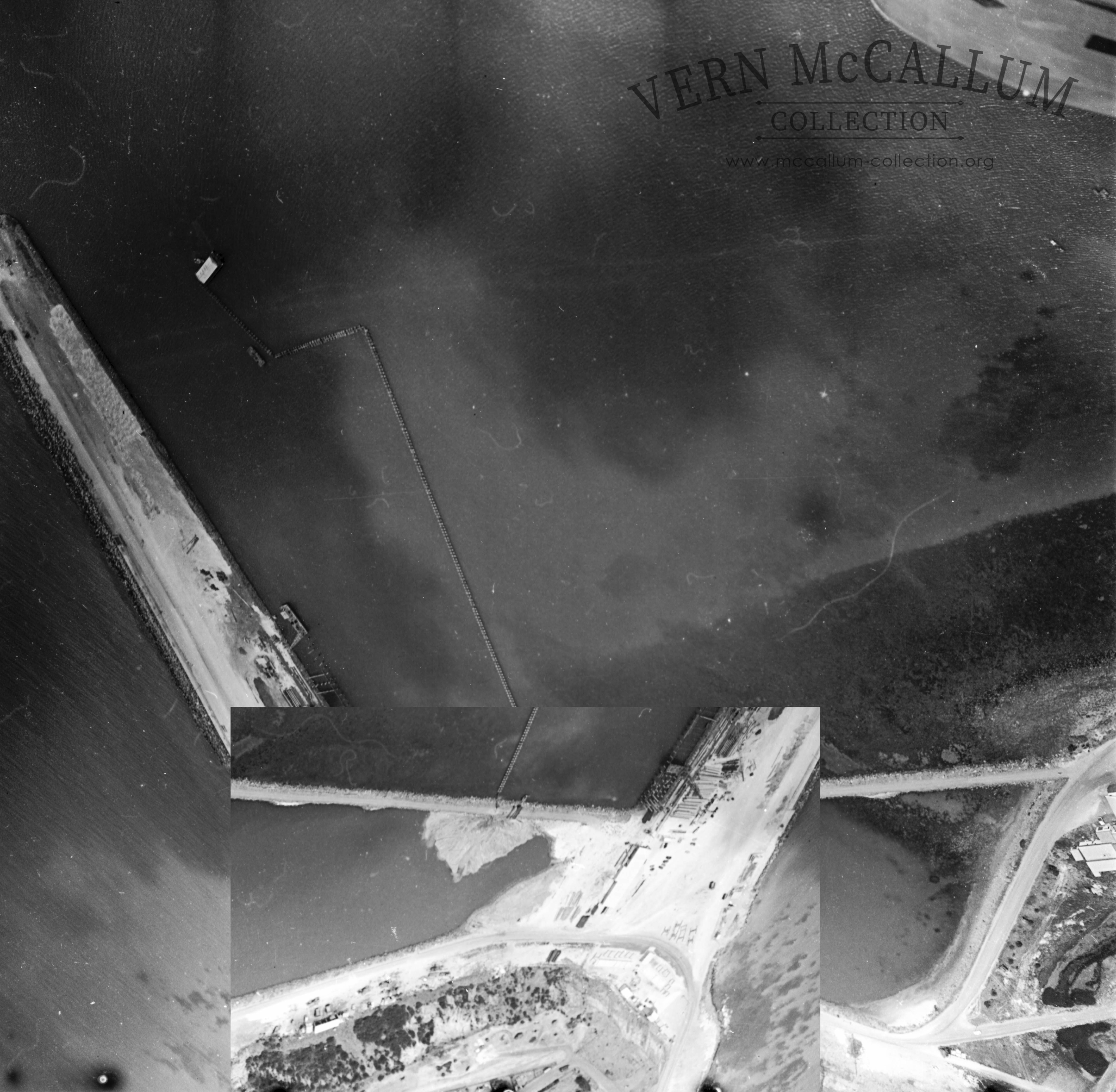 Aerial view of the port.