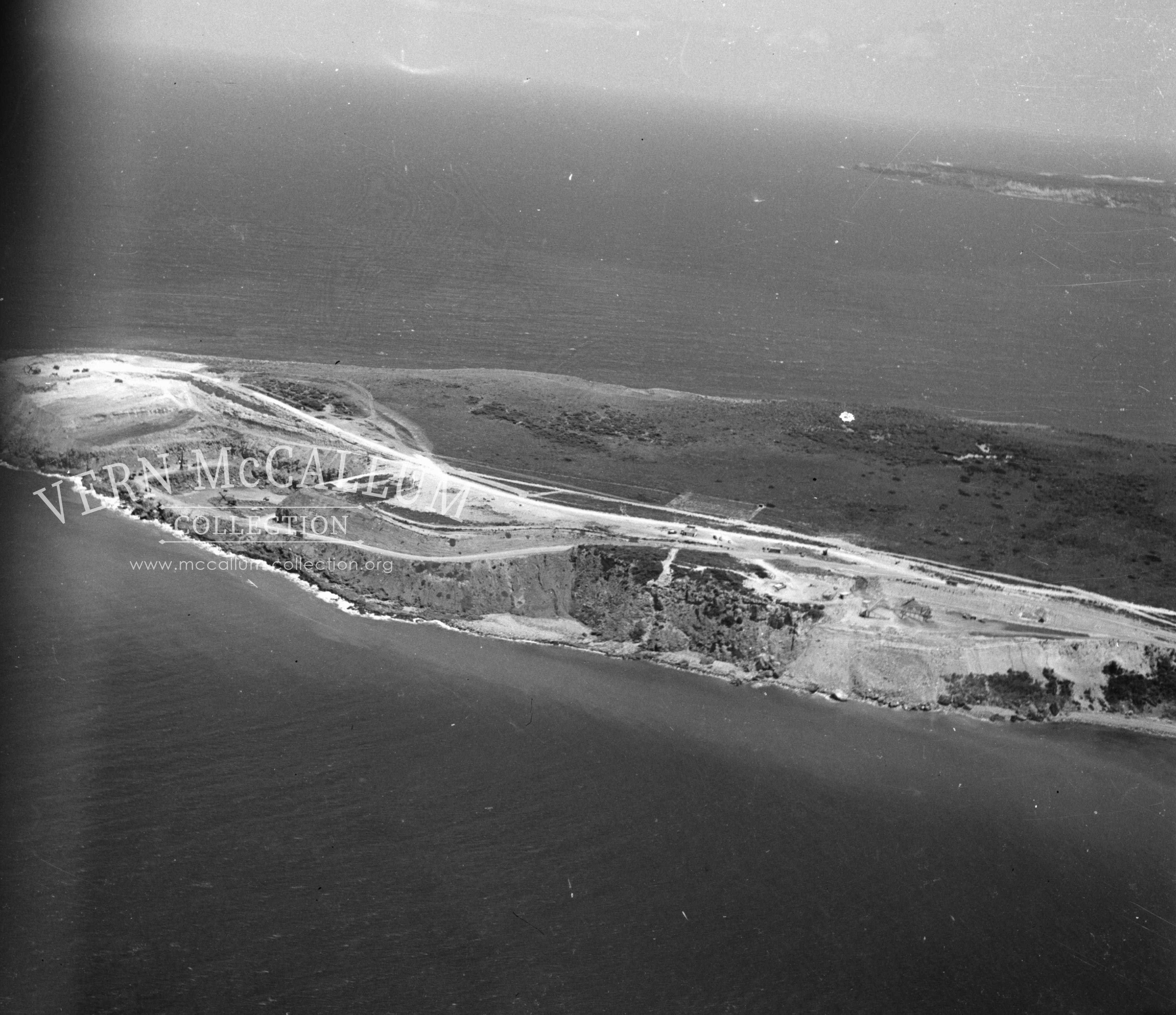 Cape Grant quarry from the air.