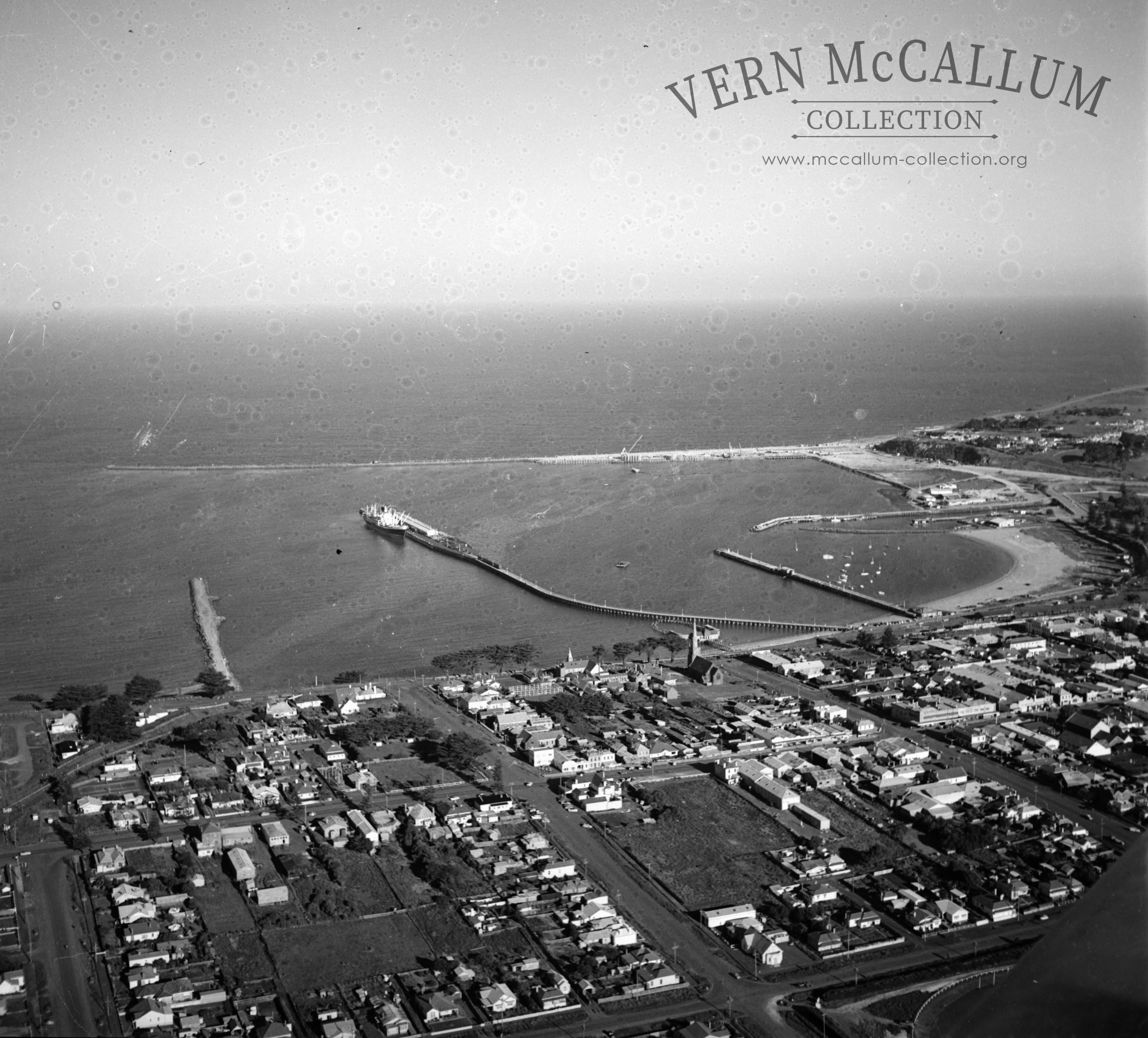 An aerial view of the port.