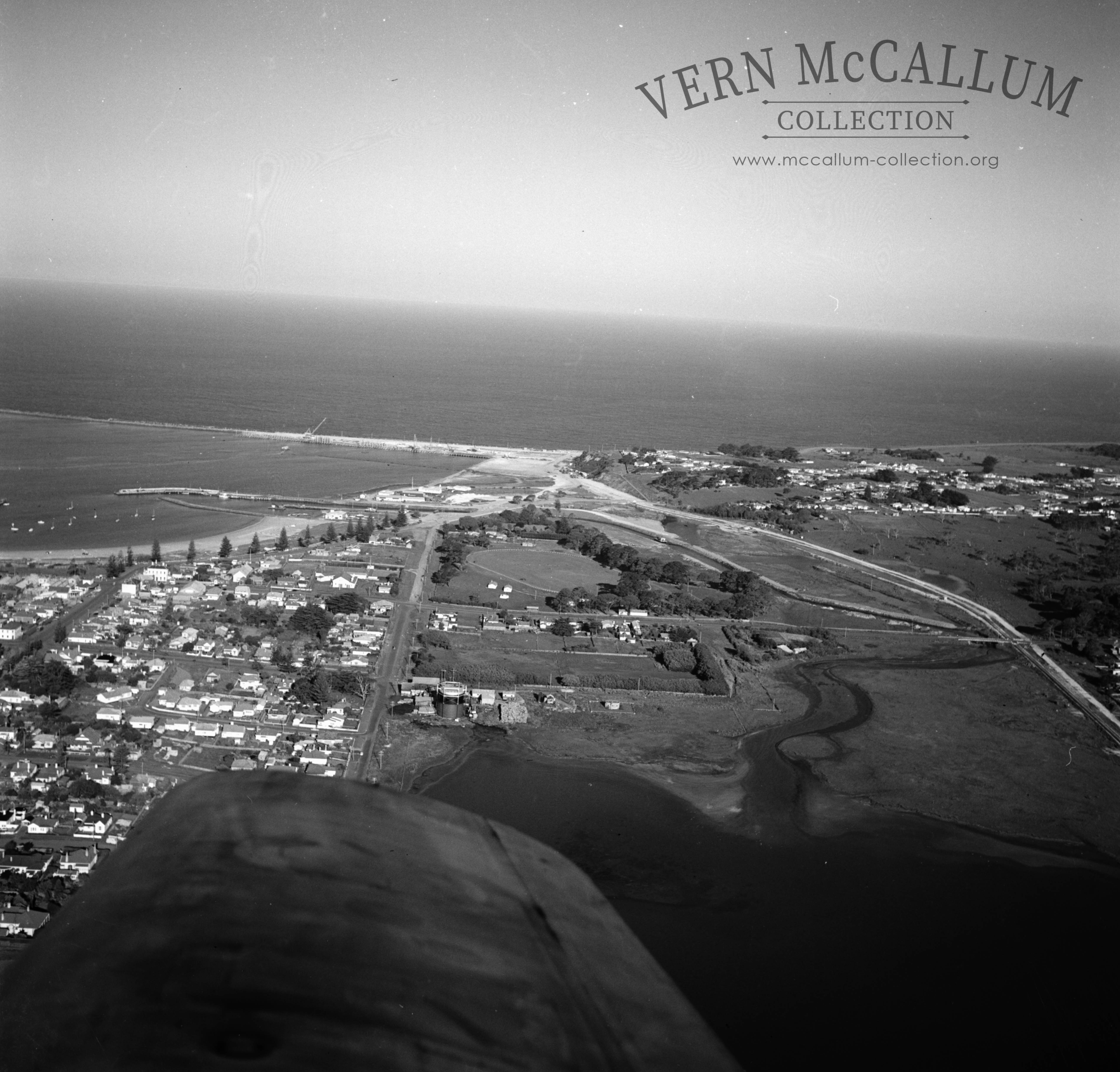 An aerial view of the port.