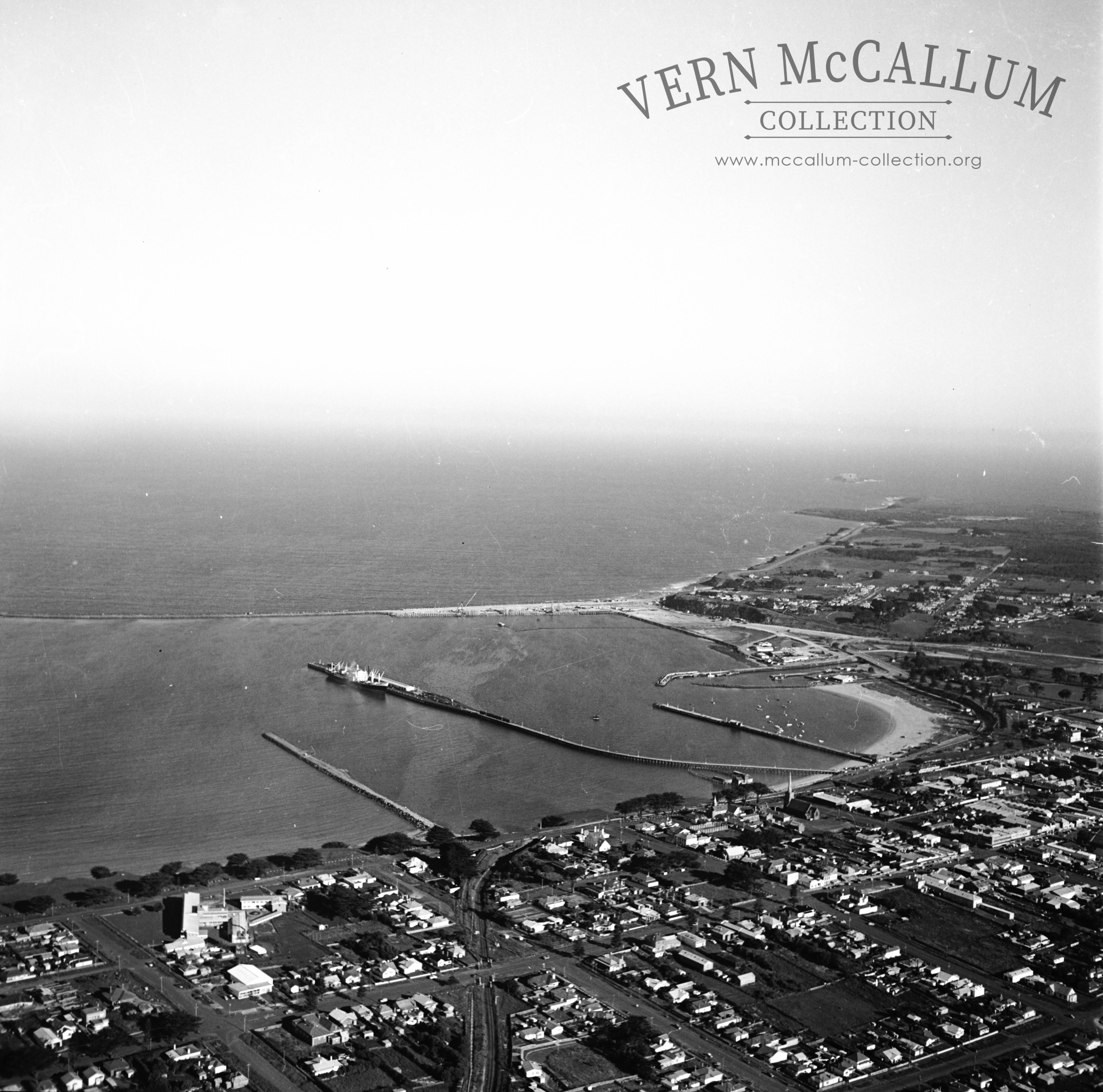 An aerial view of the port.