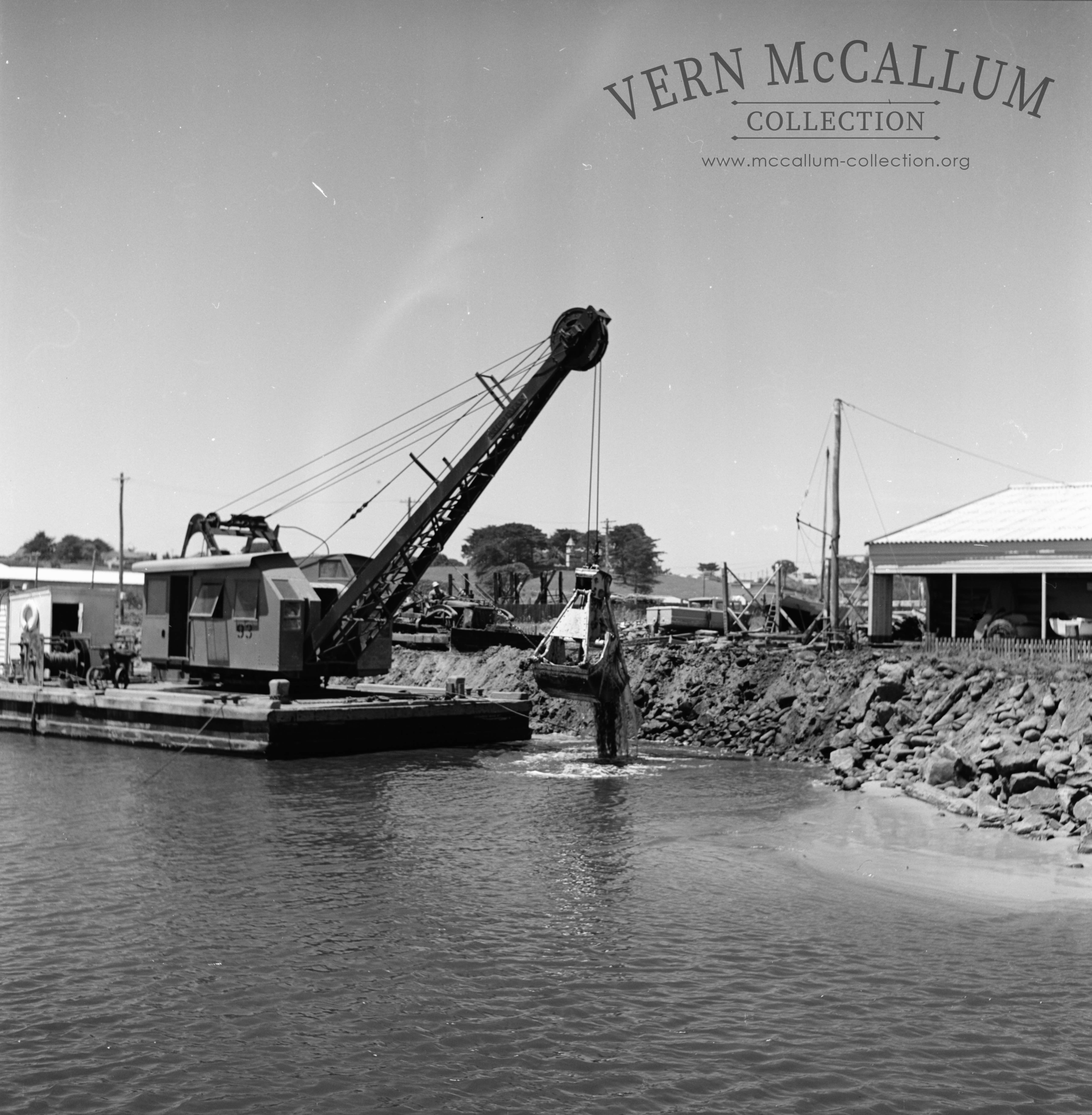The Priestman dredge near Ron Stewarts the boat builders.