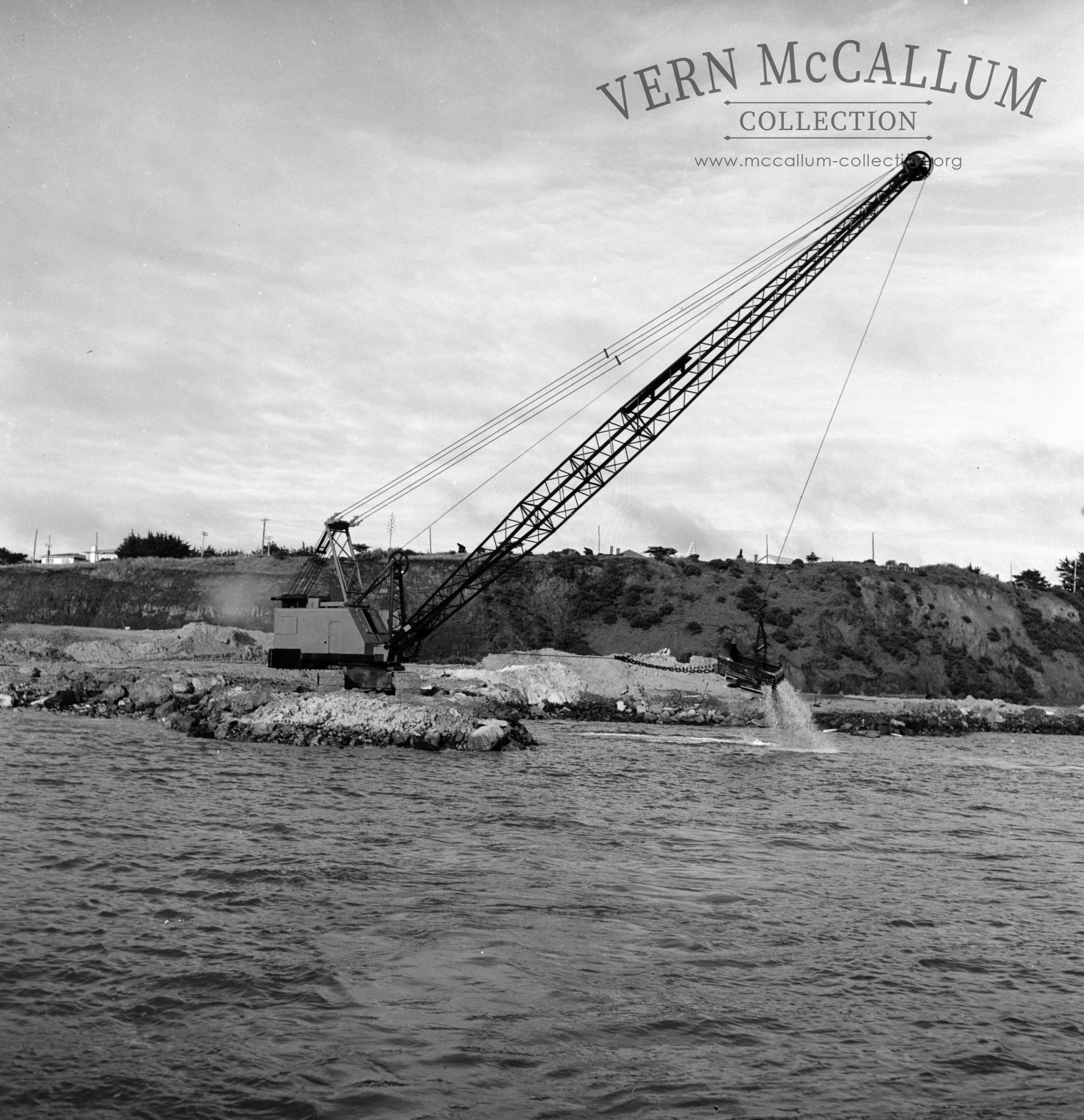 Dredging in the harbour.