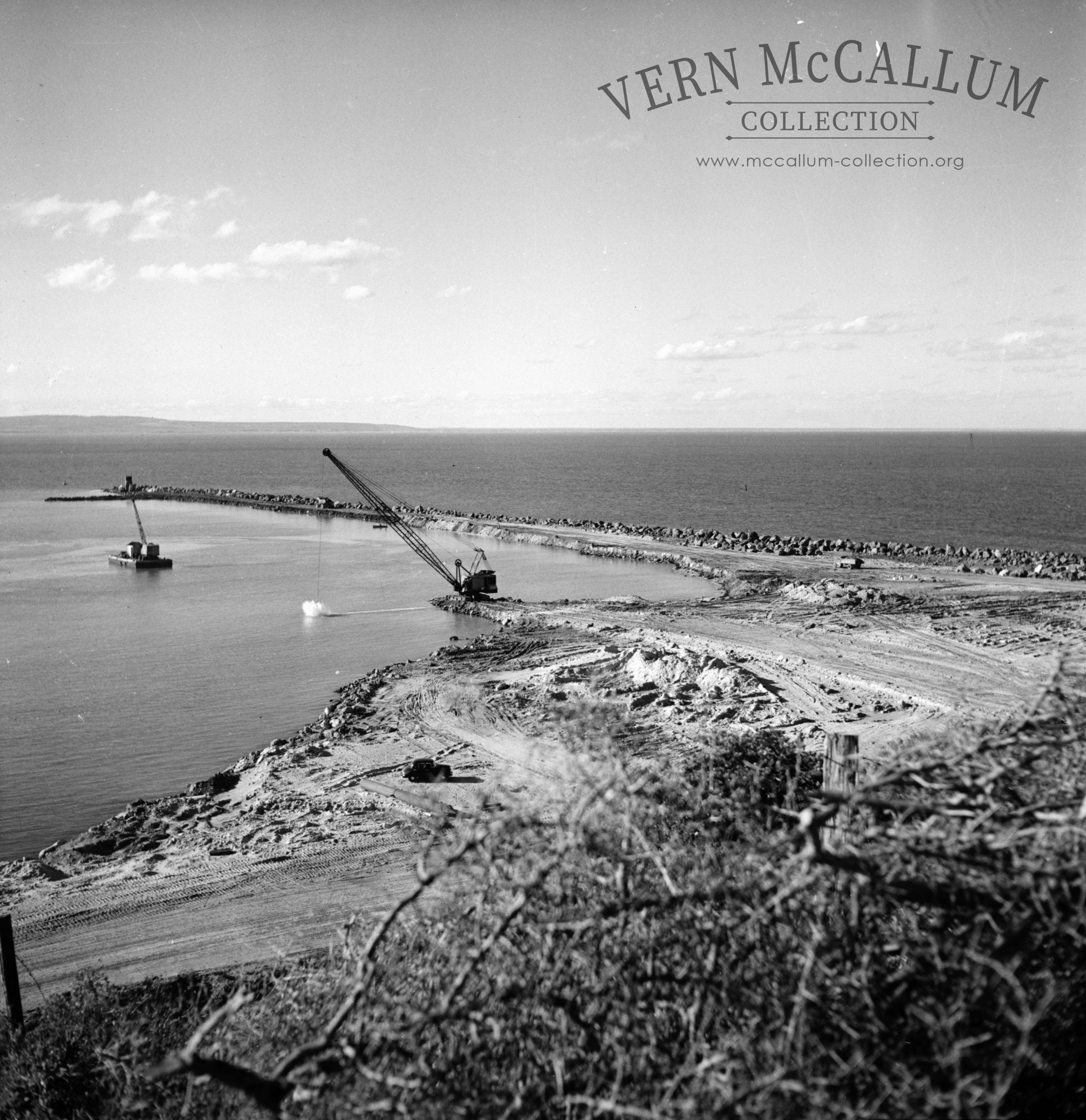 A view of the early stage of the K S Anderson wharf.