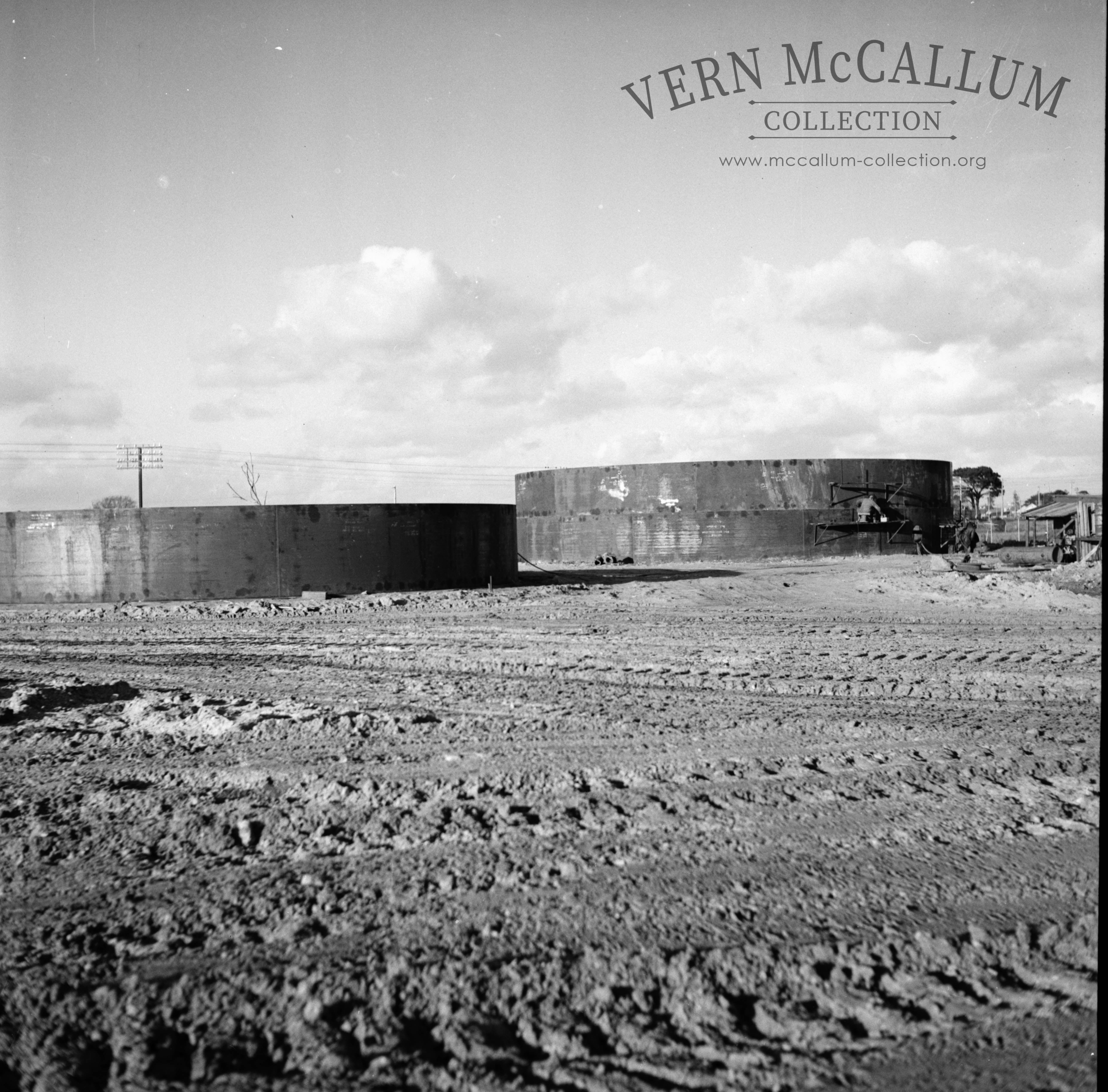The start of building the shell black oil tanks.