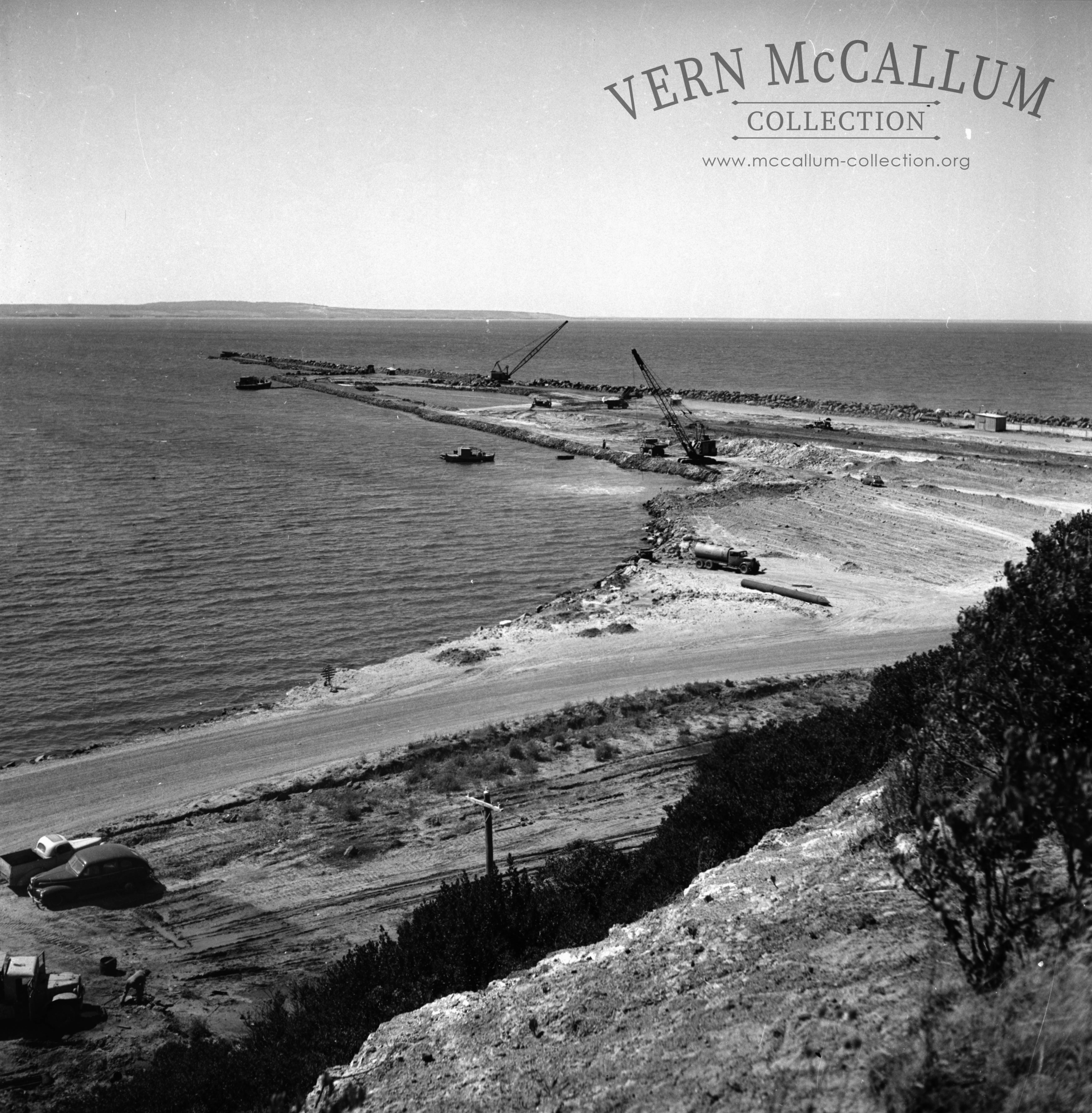 A view of the early stages of thr K S Anderson wharf.