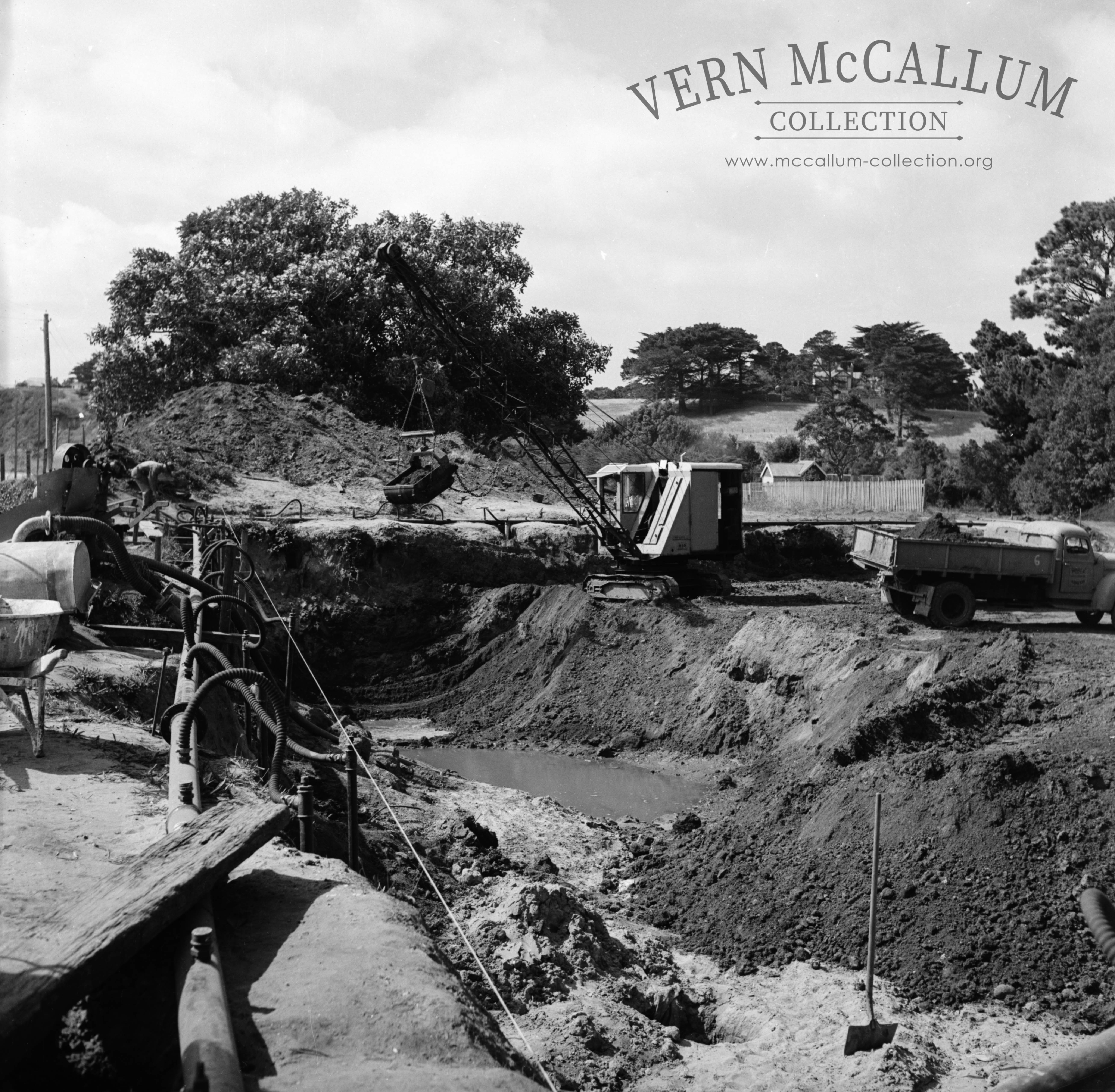 Earthworks for the canal near the Portland Gardens.
