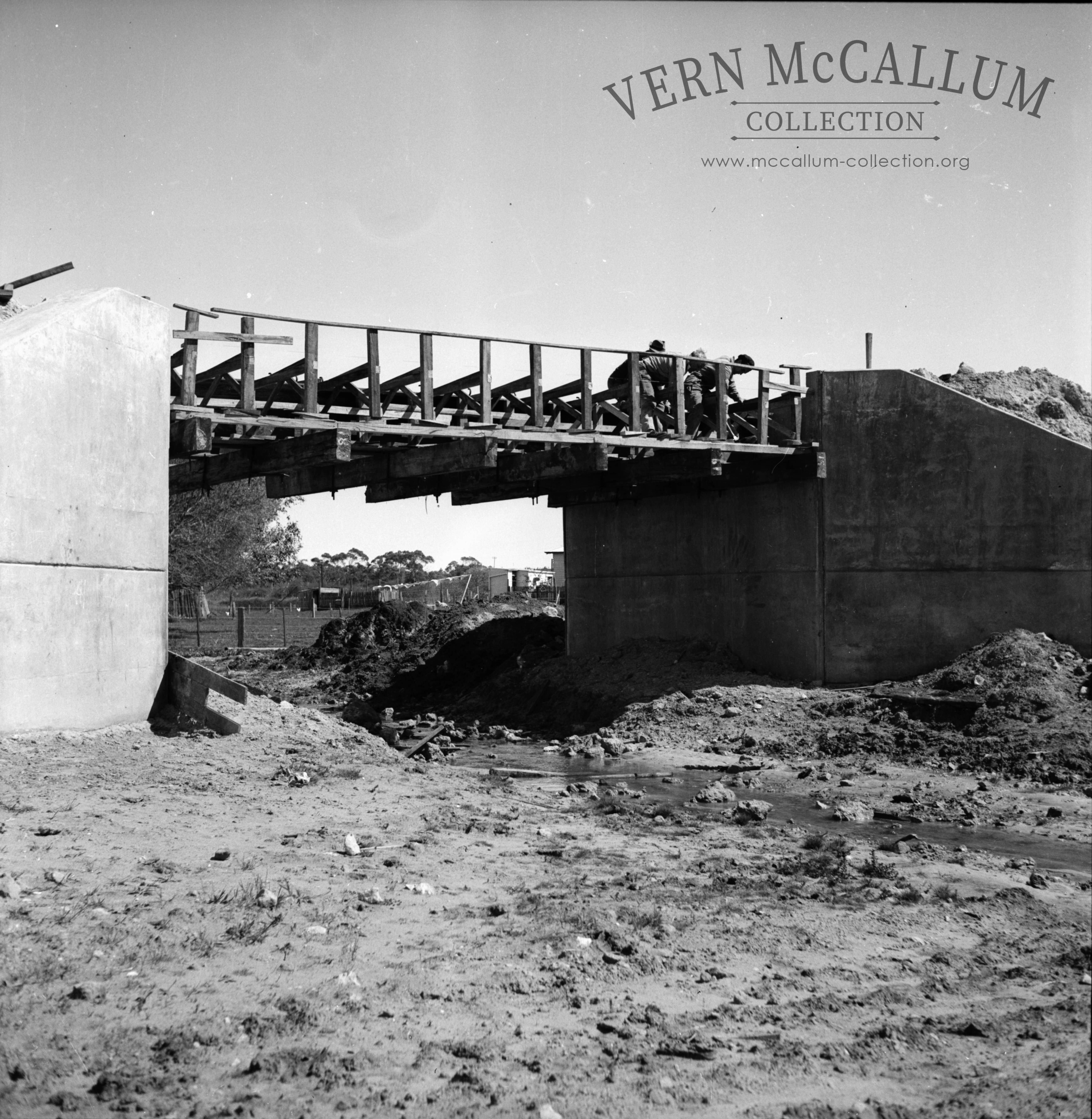 A bridge under construction.