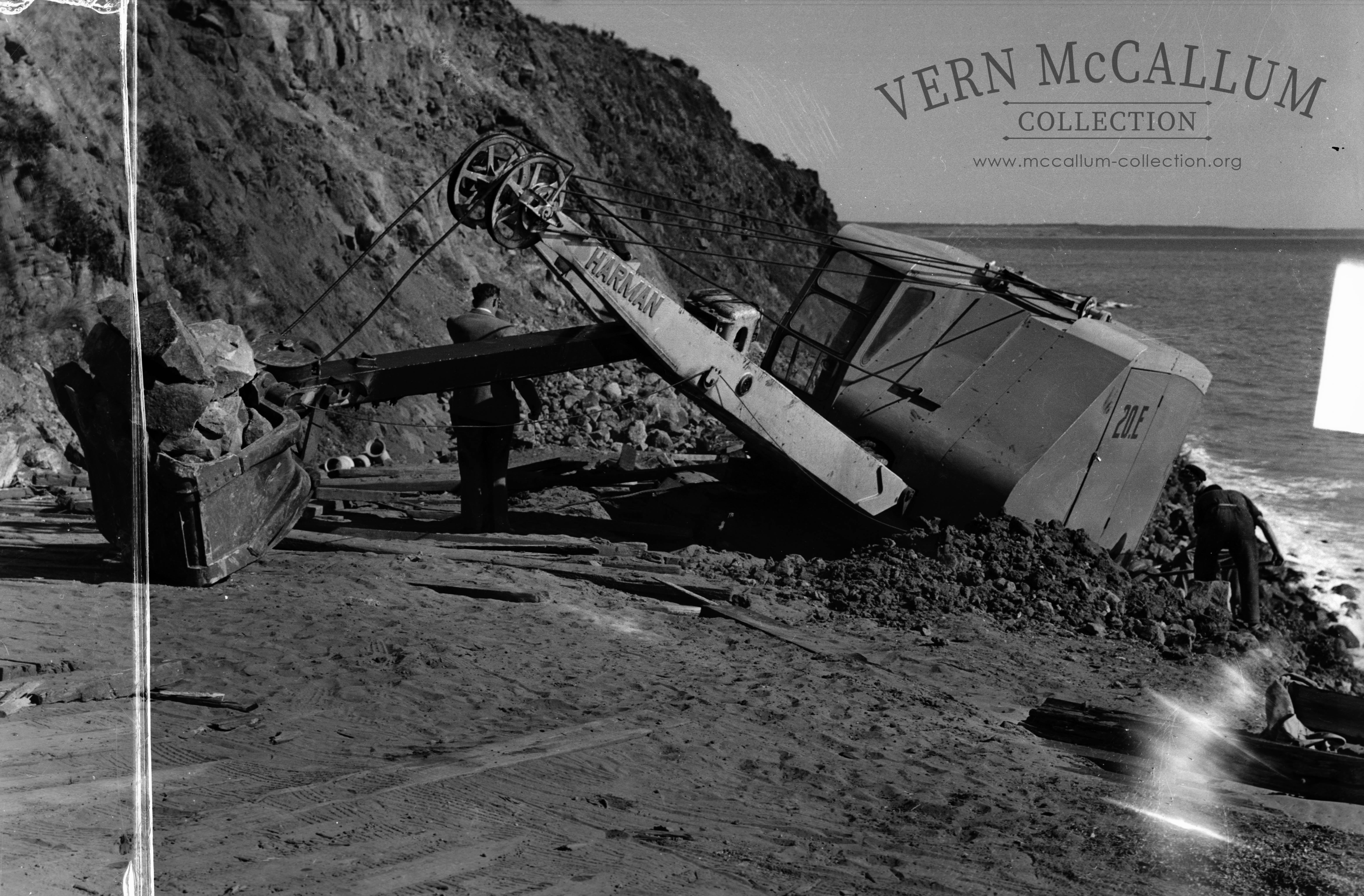 The Harman bogged on the edge of the cliff.