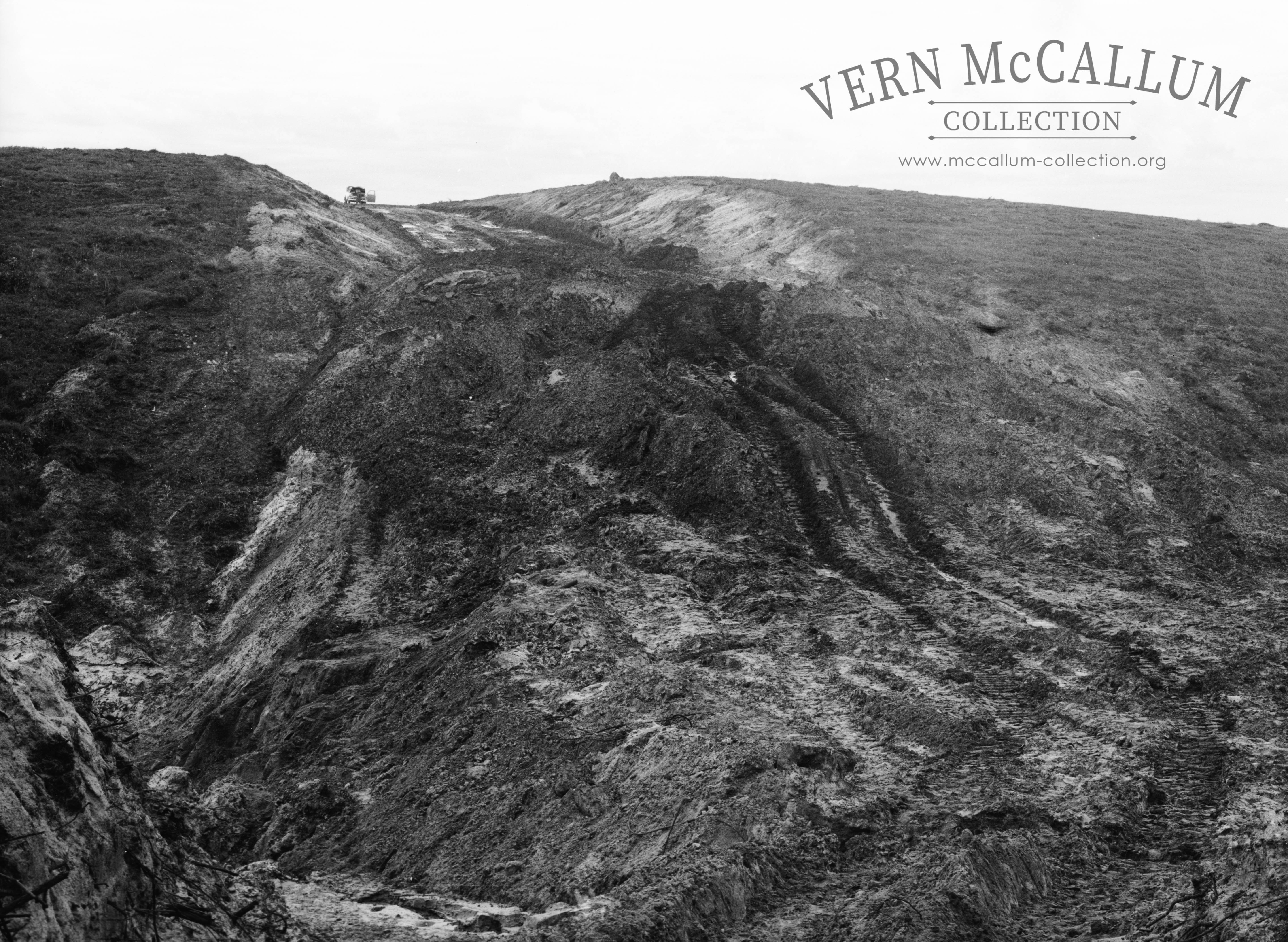 The cutting before the Cape Grant quarry being constructed.