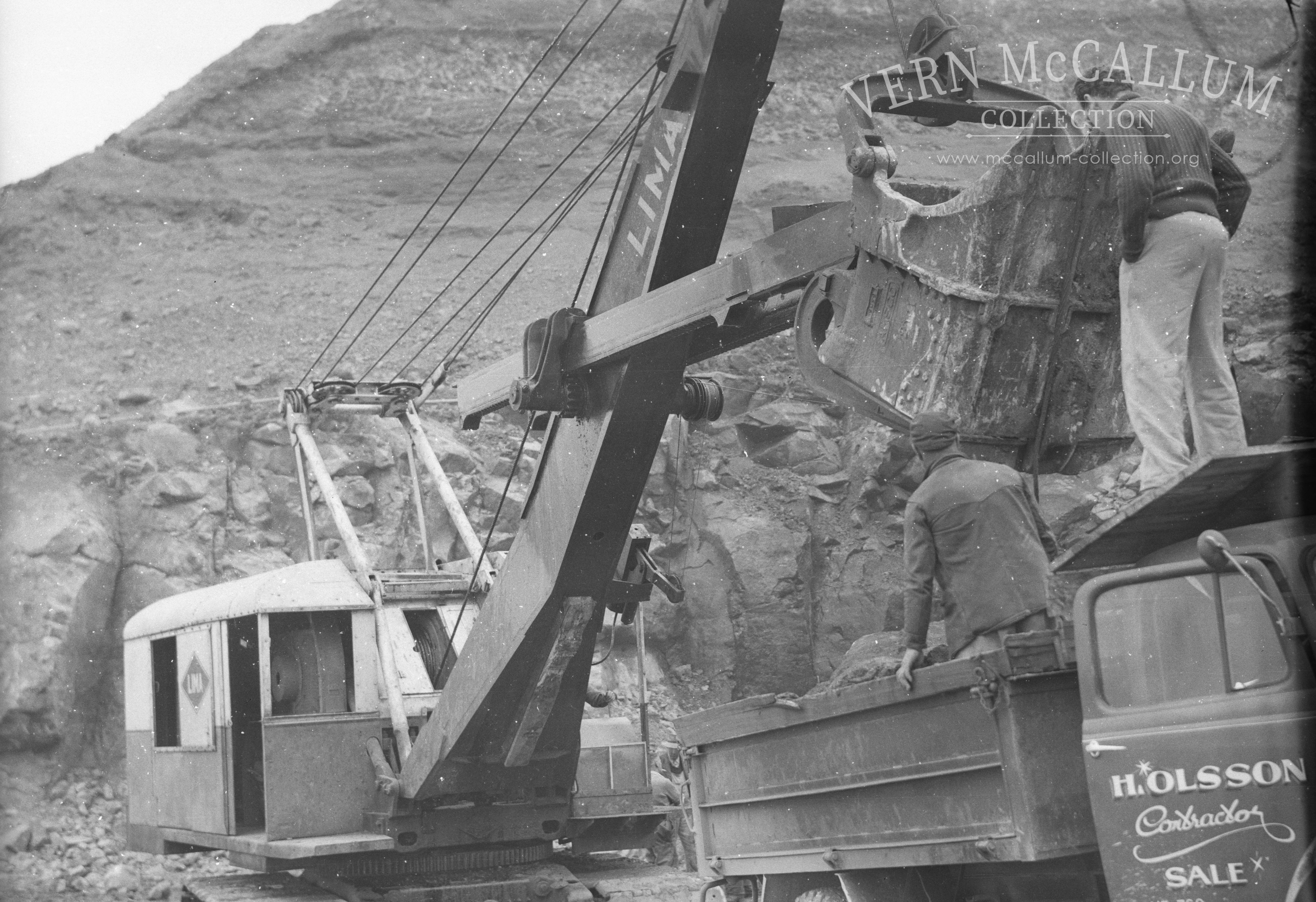 Loading a truck at Cape Grant.