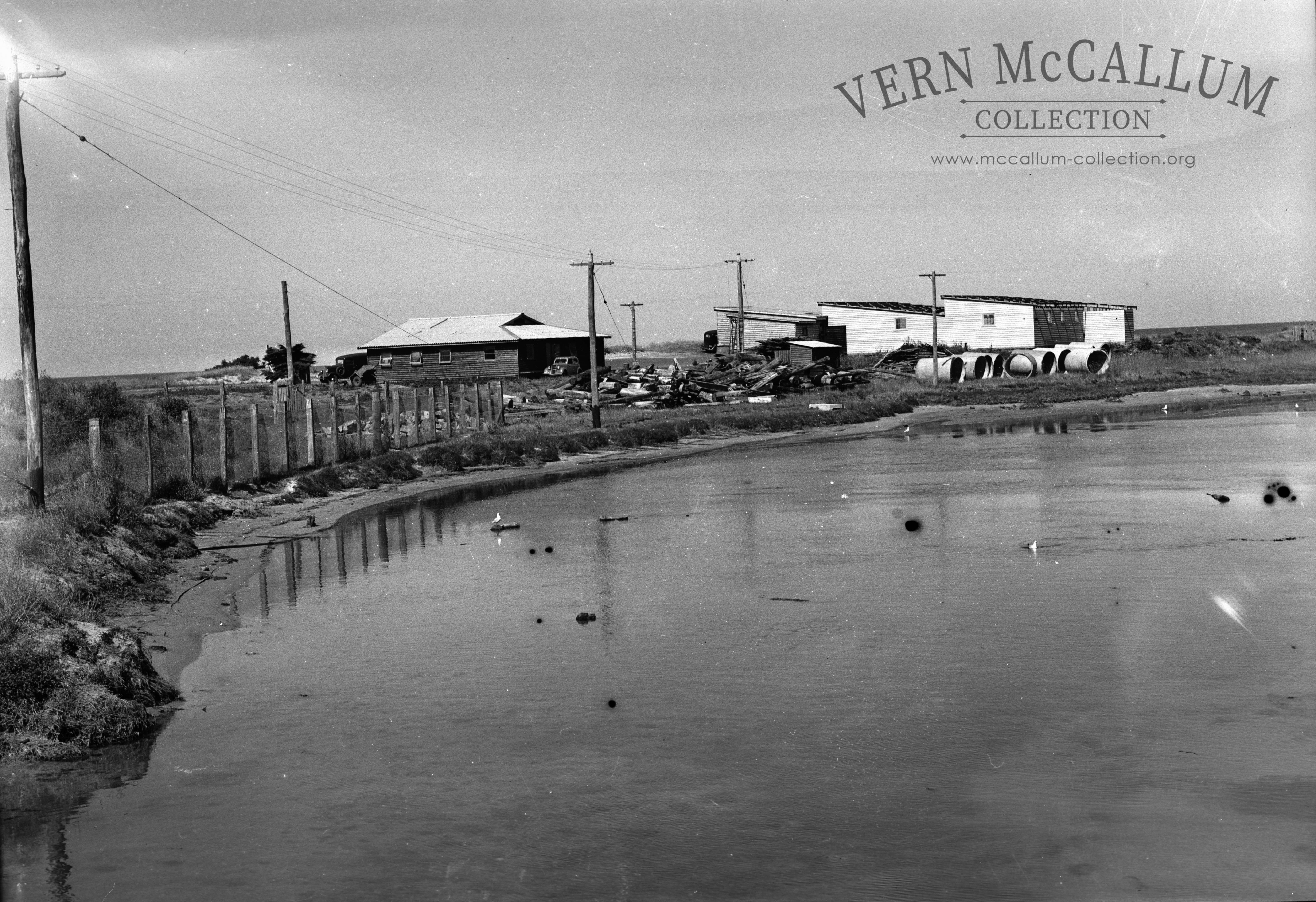 The model building beside Saltwater creek.