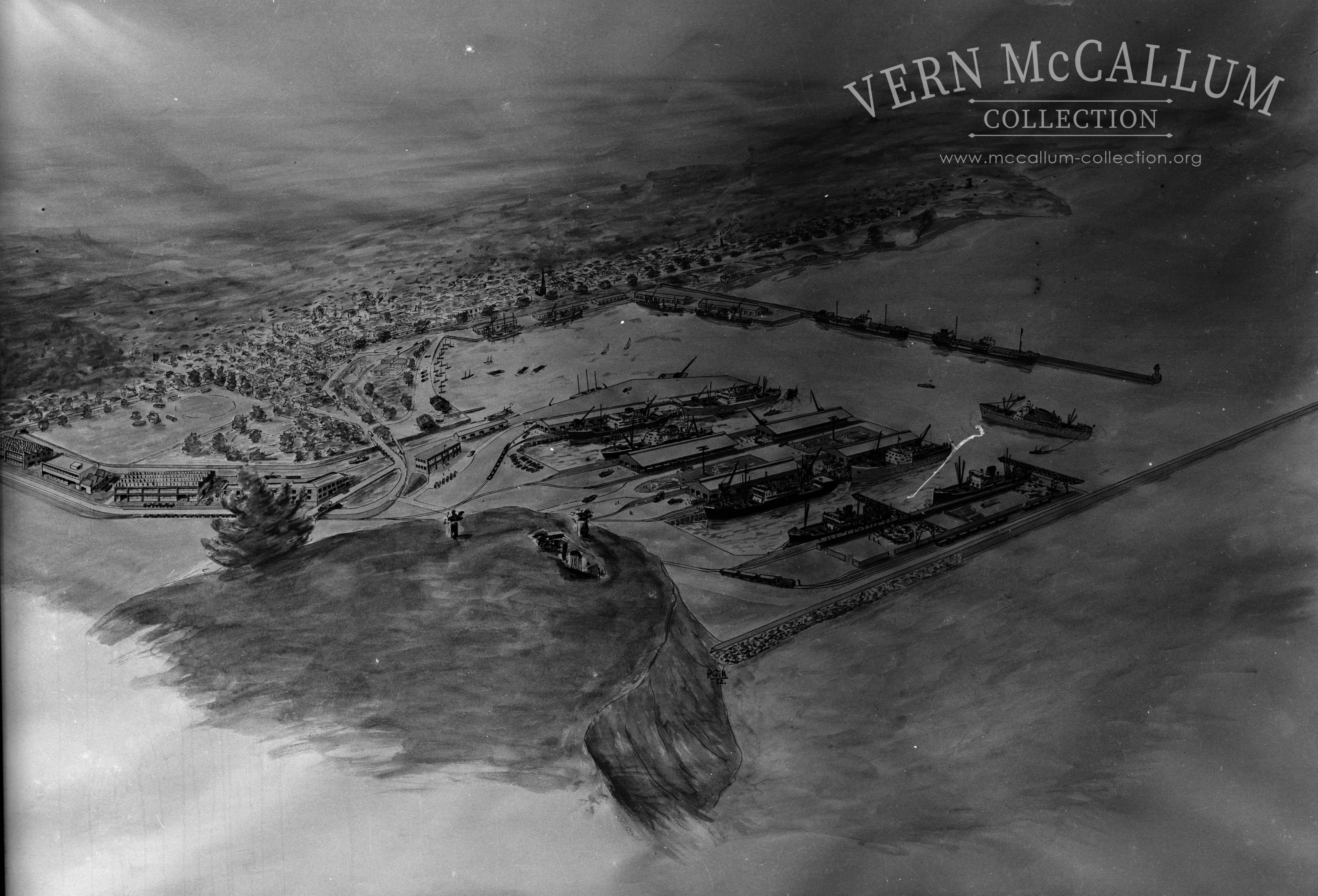 A plan of the port. Not quite as it finnished up.