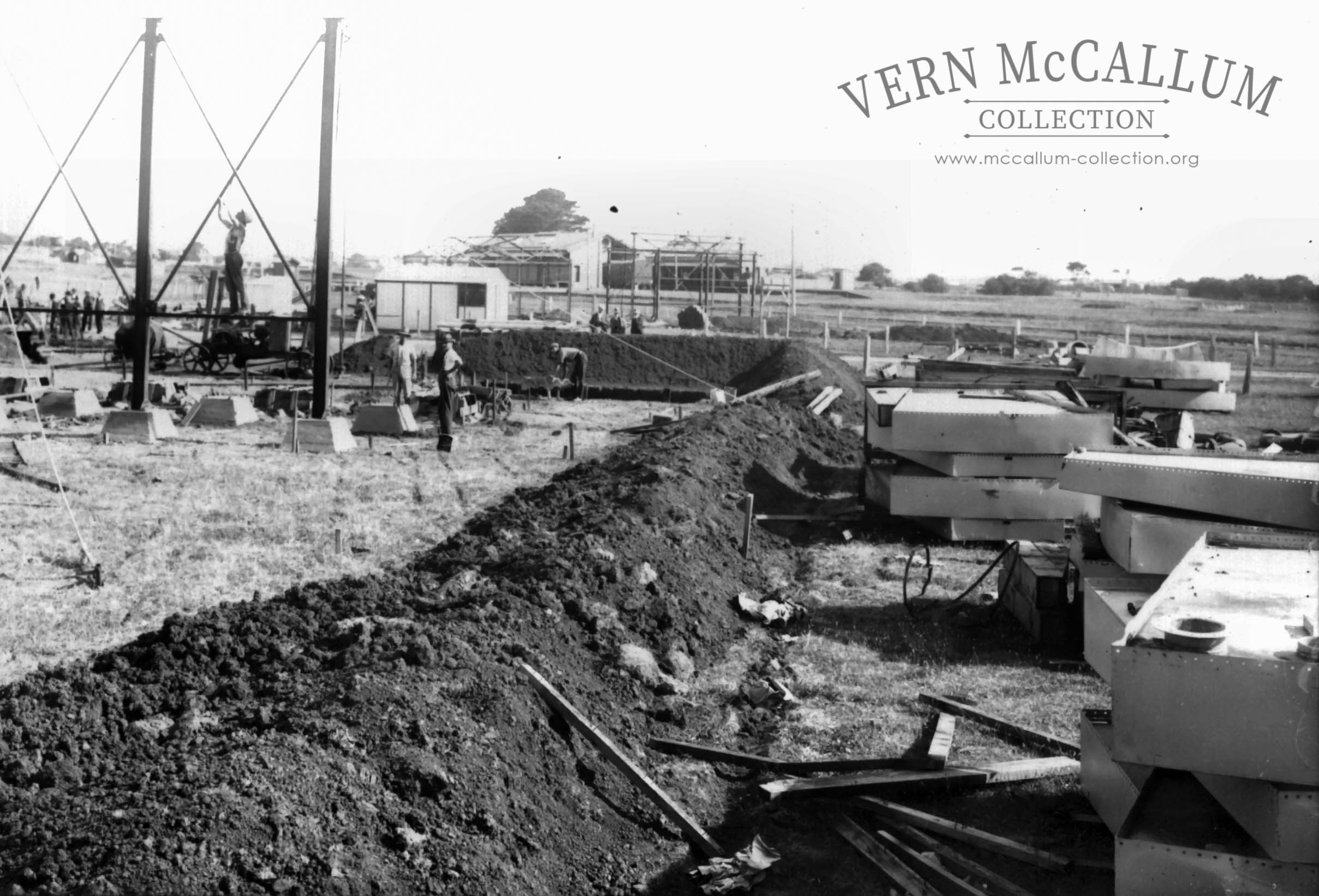 Oil tanks in Kennedy street.being built.