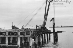 Demolishing the ocean pier. Portland.