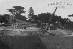 More work being done for the new port area. Wellington road area. Reclaiming the old creek near "Greenmount".
