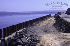 The first roe of piles for the new Alcoa berth  Portland Victoria
Photo from The Harry Winbush Collection