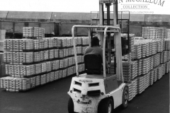 Trade bagged flour and rice laoding from the ocean pier
photo courtesy of Geoff Blackman