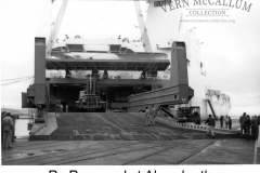 Ro Ro vessel at the Alcoa berth unloading Heavy equipment at the port of Portland
photo courtesy of Geoff Blackman