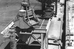 super was uunloaded from the ship into these hoppers then onto trucks to be carted to the super works
photo courtesy of Geoff Blackman