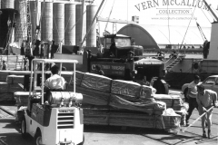 Timber products at the Portland wharf  photo courtesy of Geoff Blackman