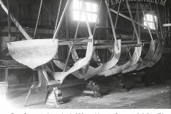 Ron Stewarts boat shed 22 ft workboat Gannet 3/2/1954  photo courtesy of Geoff Blackman