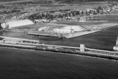 Arial photo of the port.building the portphoto courtesy Geoff Blackman