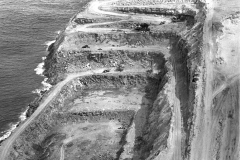 Cape Grant quarry. Building the port.Photo courtesy Geoff Blackman.