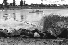 Building the port, a view of Henty beach in December 1975.
Photo courtesy Geoff Blackman.