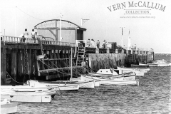 The railway pier showing the lifeboat shed.