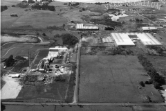 At Darts road C.S.R. chip board works and the woolstores. The intersection of Darts road and North Portland School road can be seen in the bottom of the photo.