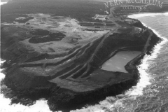 Aerial view of the Cape Grant quarry. The water in the quarry is about 90 feet deep.