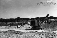 The Jaques Shovel loading limestone overburden at the Cape Grant quarry.